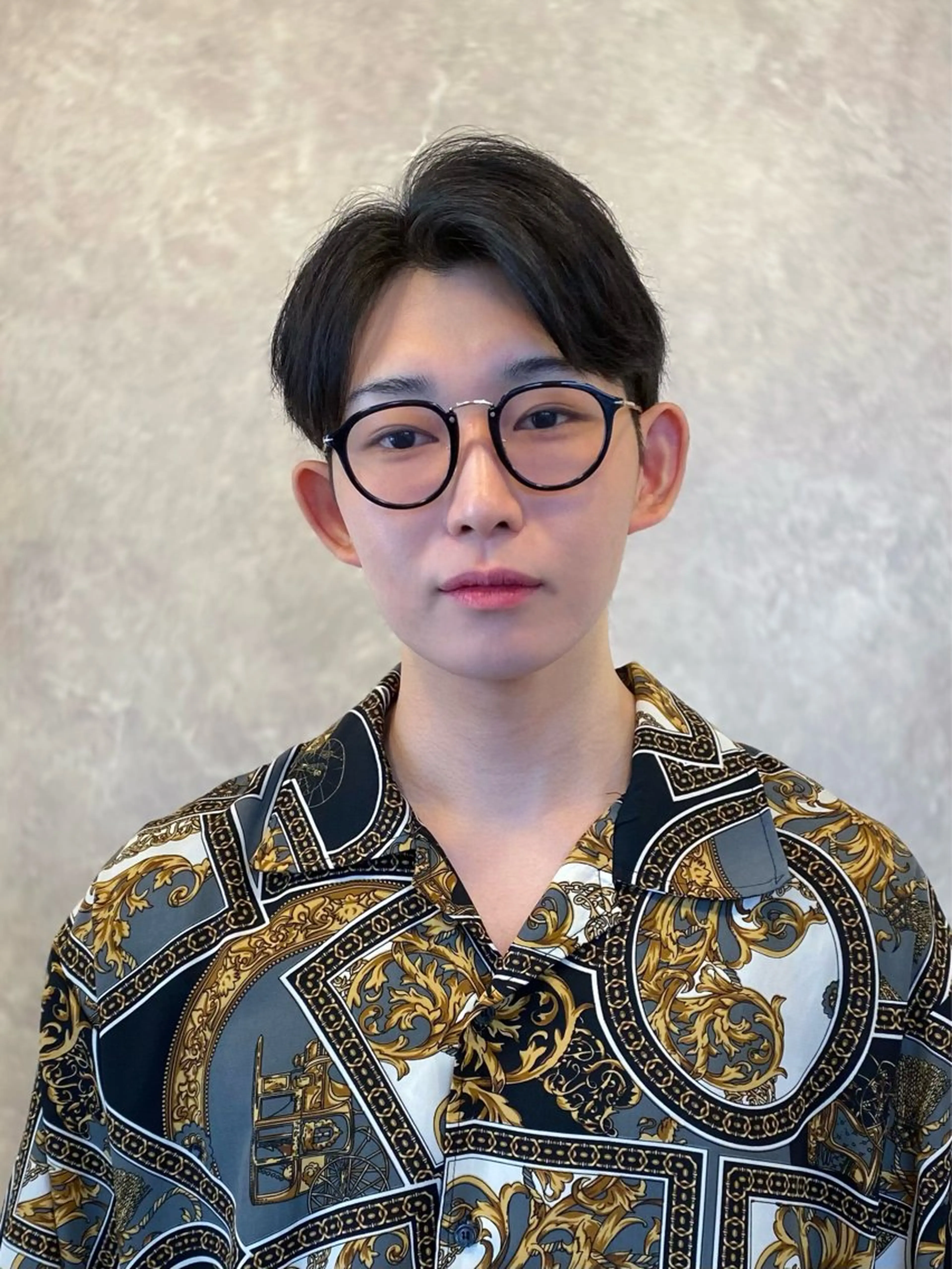 メンズ センターパート カット 安藤幹人 メンズパーマのヘアスタイル