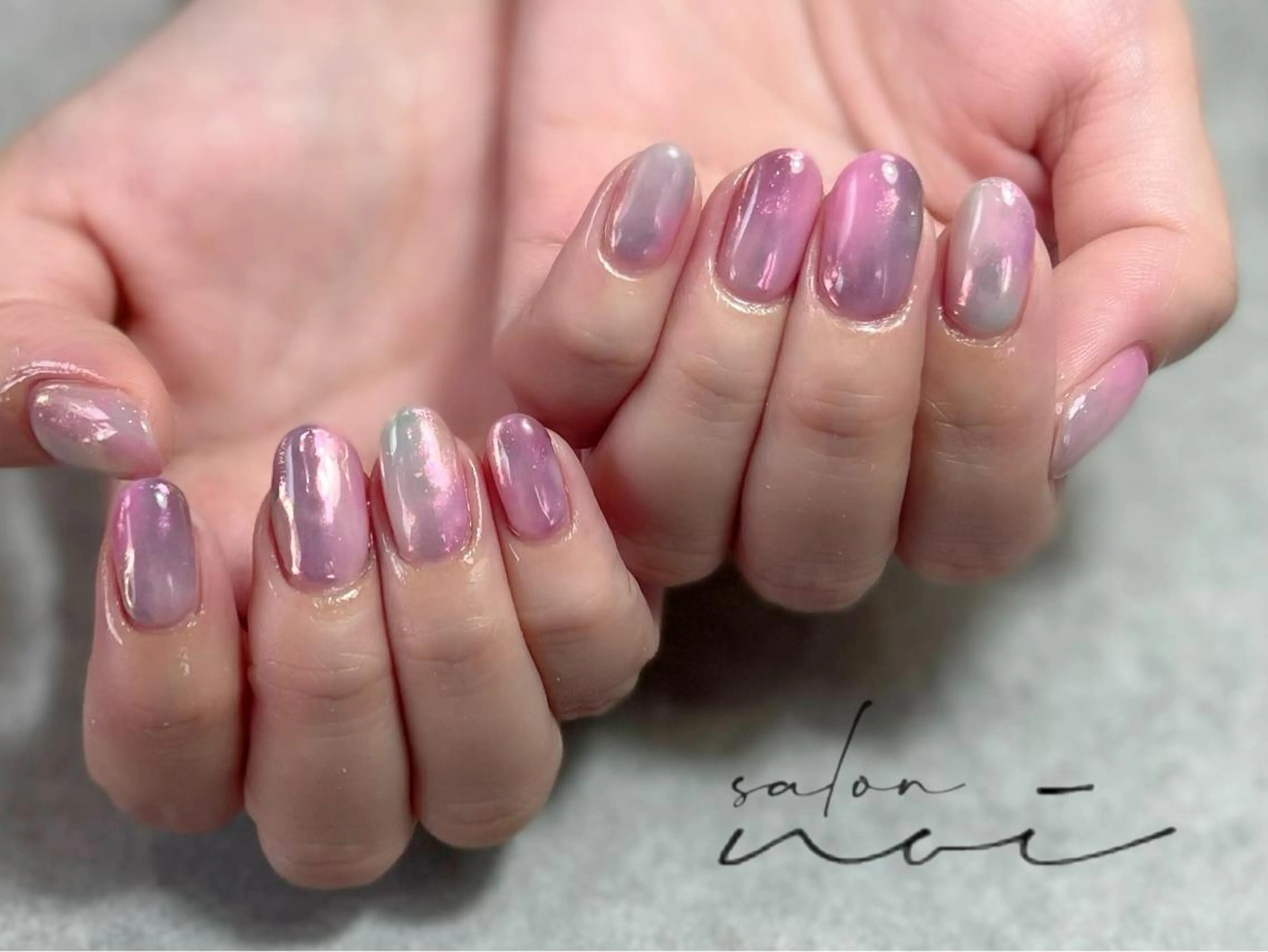 ネイル ミラーネイル ハンドネイル salon noiのネイルデザイン