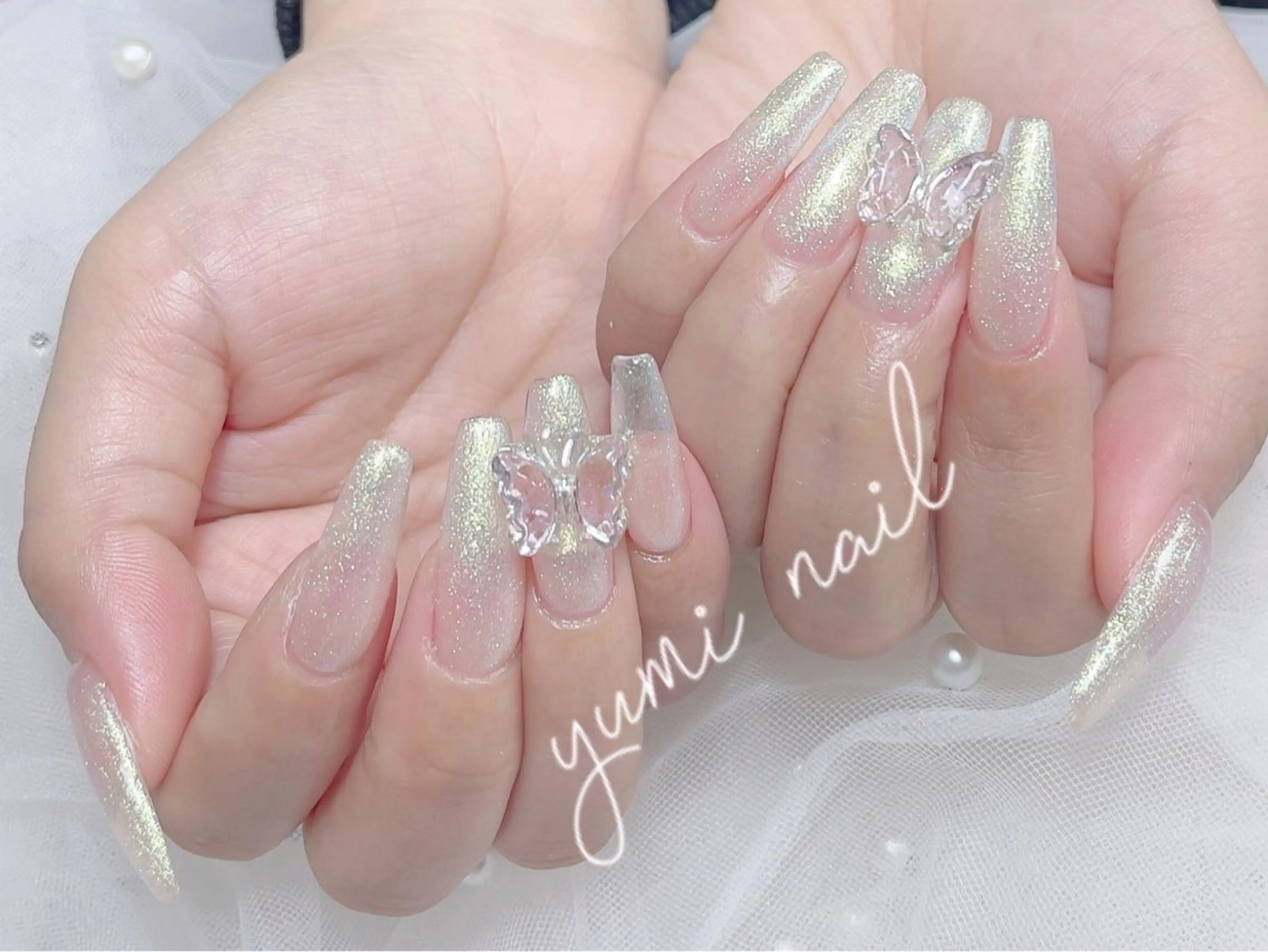 ネイル ハンドネイル 𝐲𝐮𝐦𝐢🎀 長さ出しデザイン専門のネイルデザイン