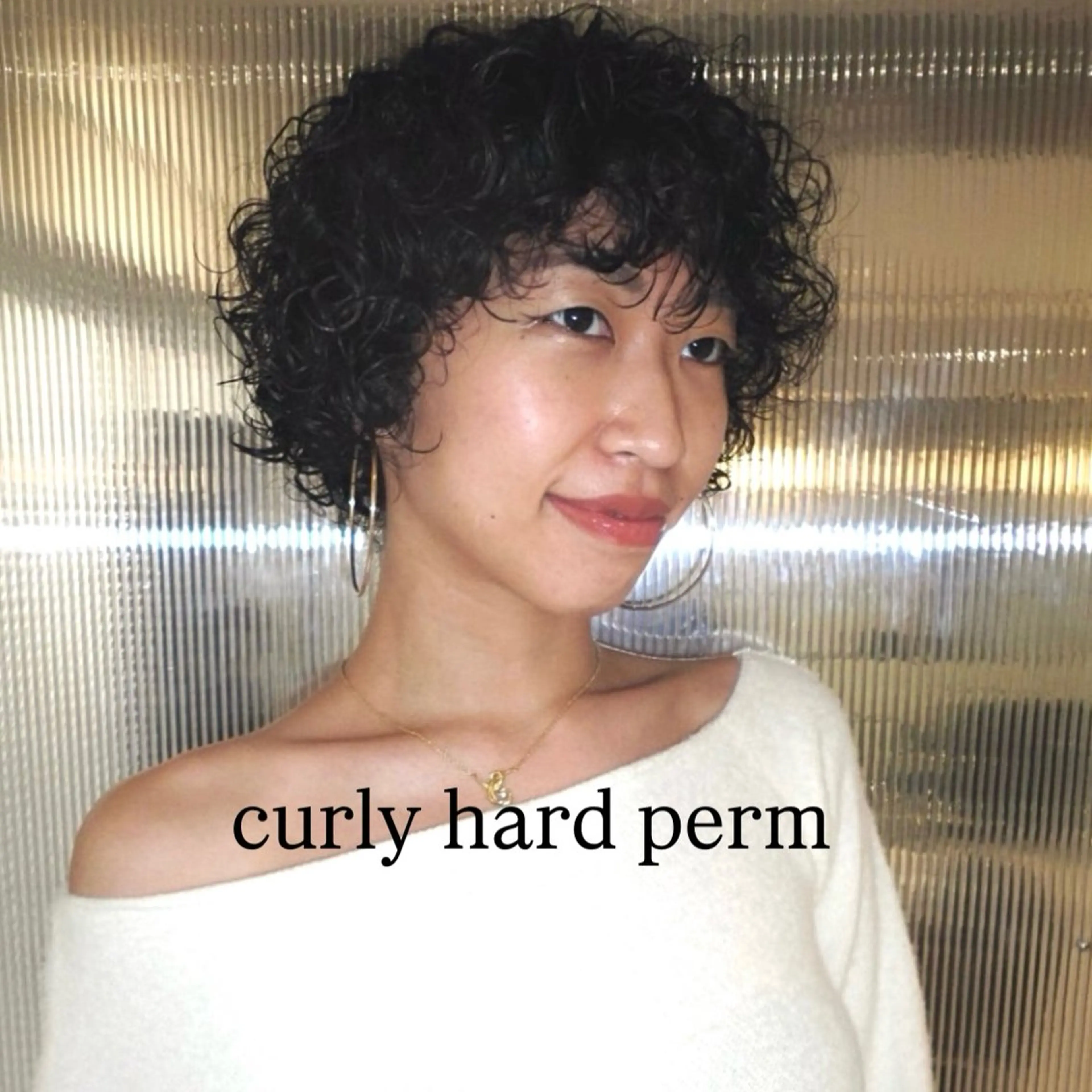 ショート パーマ カット パーマ トリートメント 楪所属・チヒロ/パーマ /ハードパーマのヘアスタイル