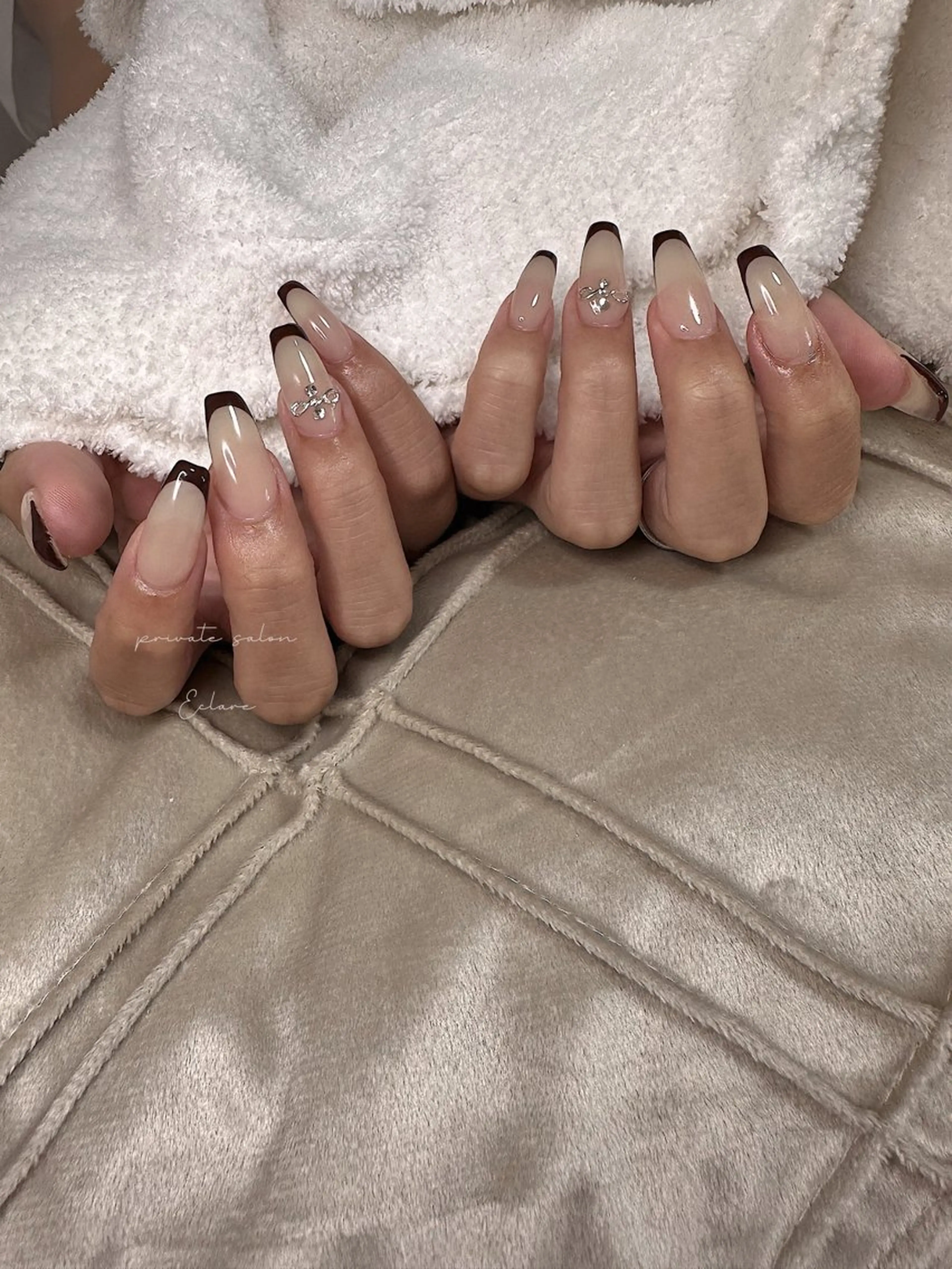 ネイル グラデーション ハート 韓国ネイル マグネットネイル ニュアンスネイル Nail Salon ECLAREのネイルデザイン