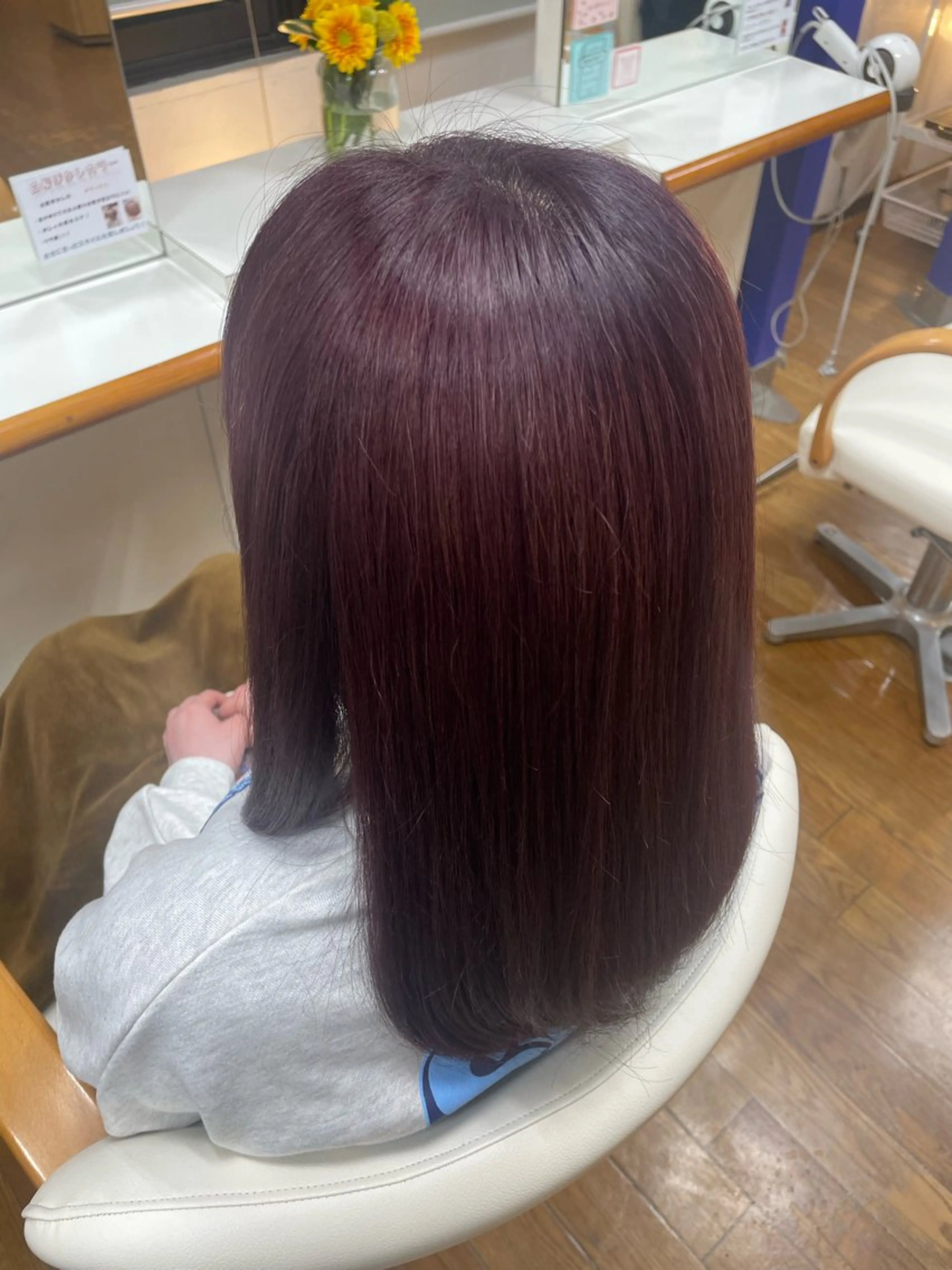 カラー ラベンダーカラー 中田 渚のヘアスタイル