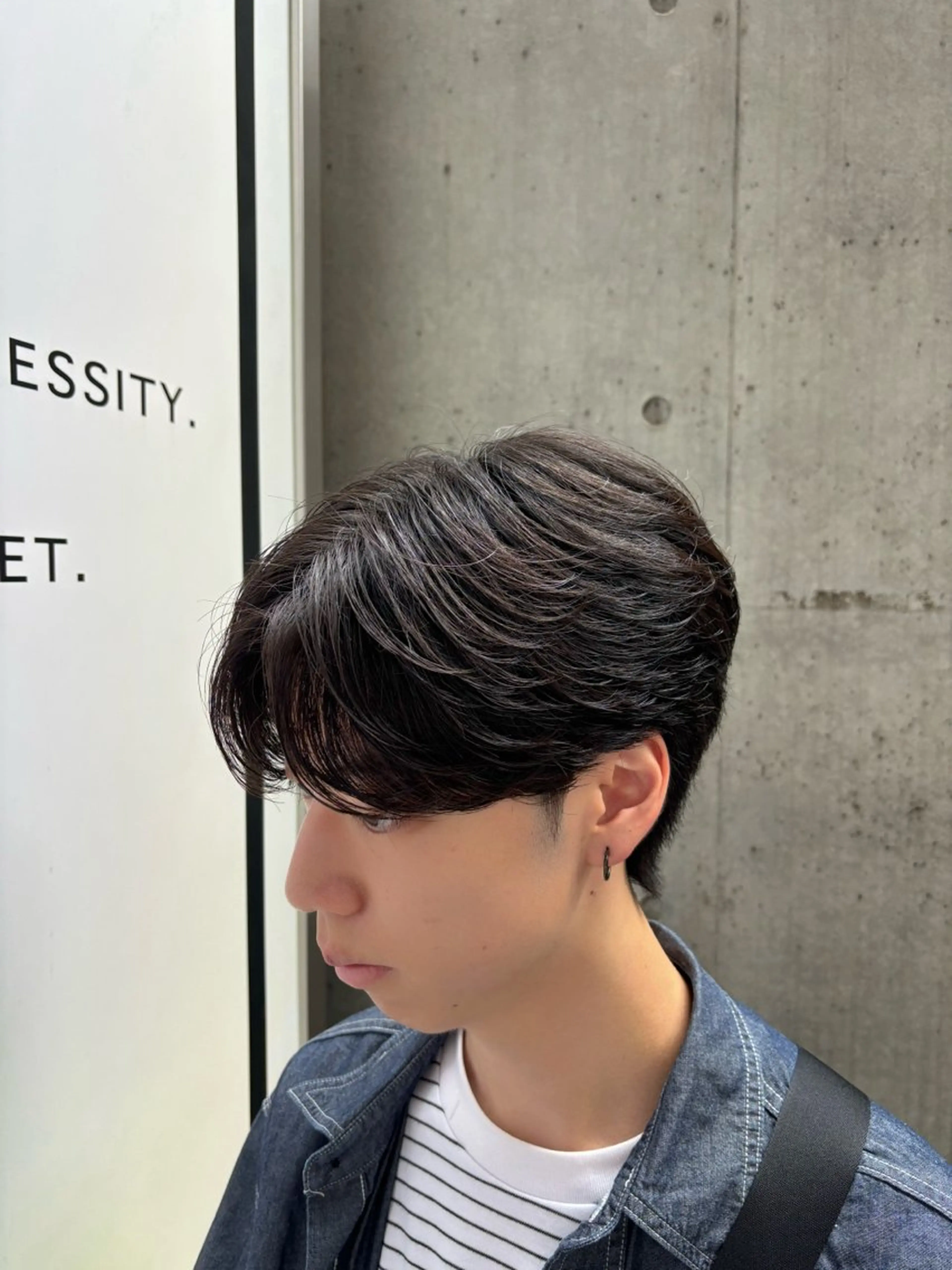 ショート パーマ メンズ カット パーマ カルマパーマ韓国ヘア shiryuのヘアスタイル