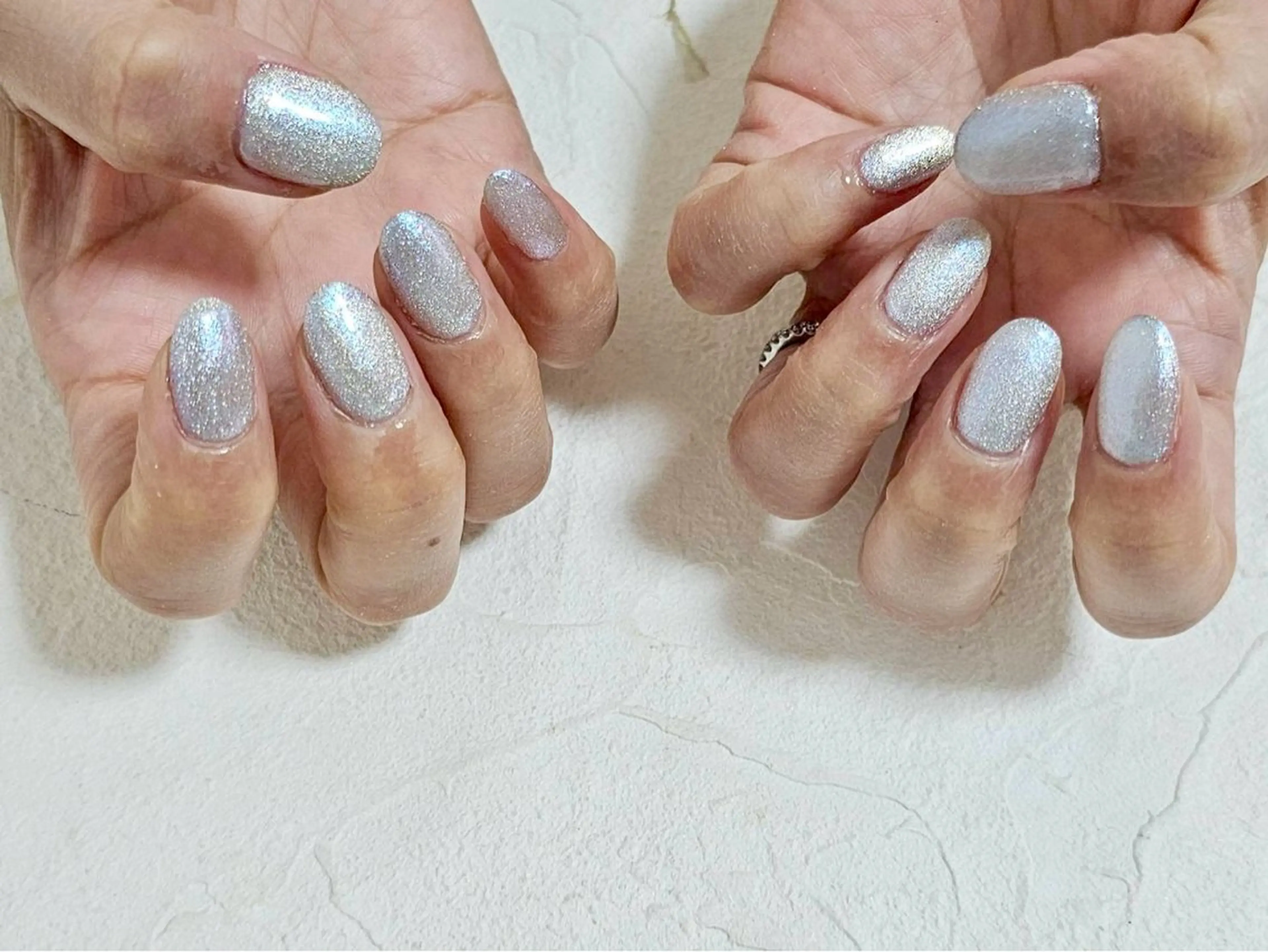 ネイル オーロラネイル フットネイル フレンチネイル ジェルネイル マグネットネイル ハンドネイル mogunail &blowのネイルデザイン