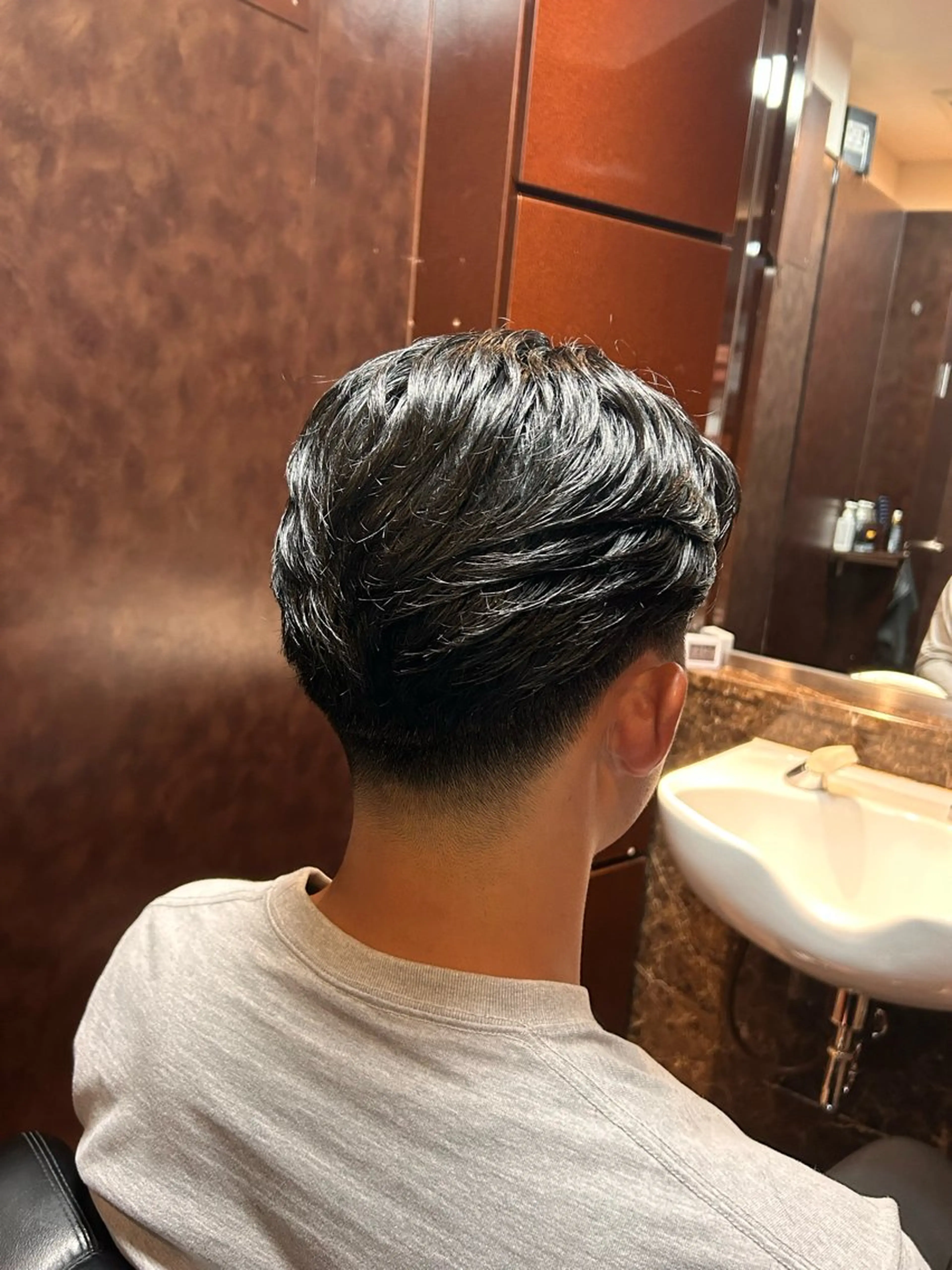 ショート メンズ センターパート フェードカット 💈下川 恭平💈のヘアスタイル