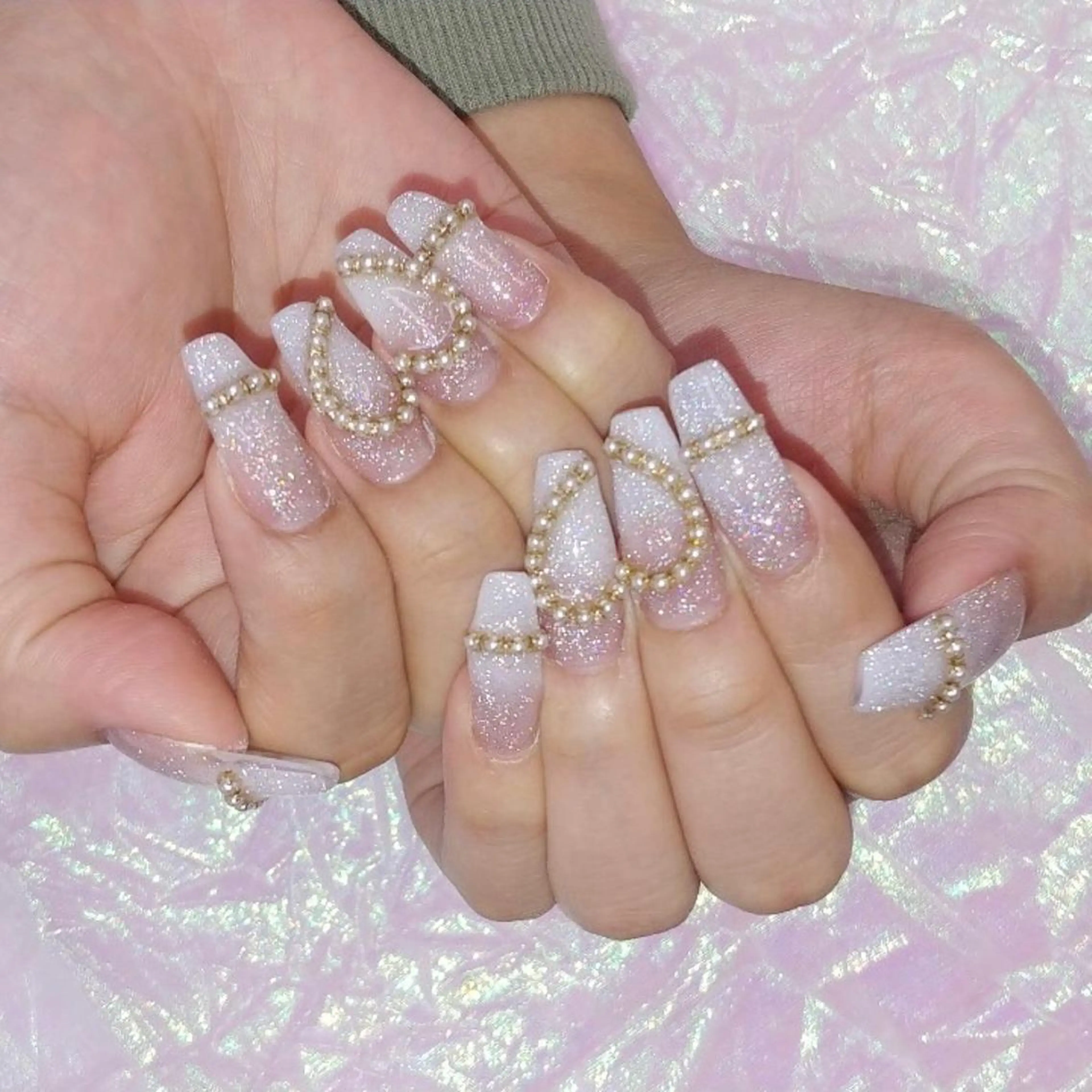 ネイル フラッシュネイル ジェルネイル グラデーション ハート キラキラネイル Nail lieNのネイルデザイン