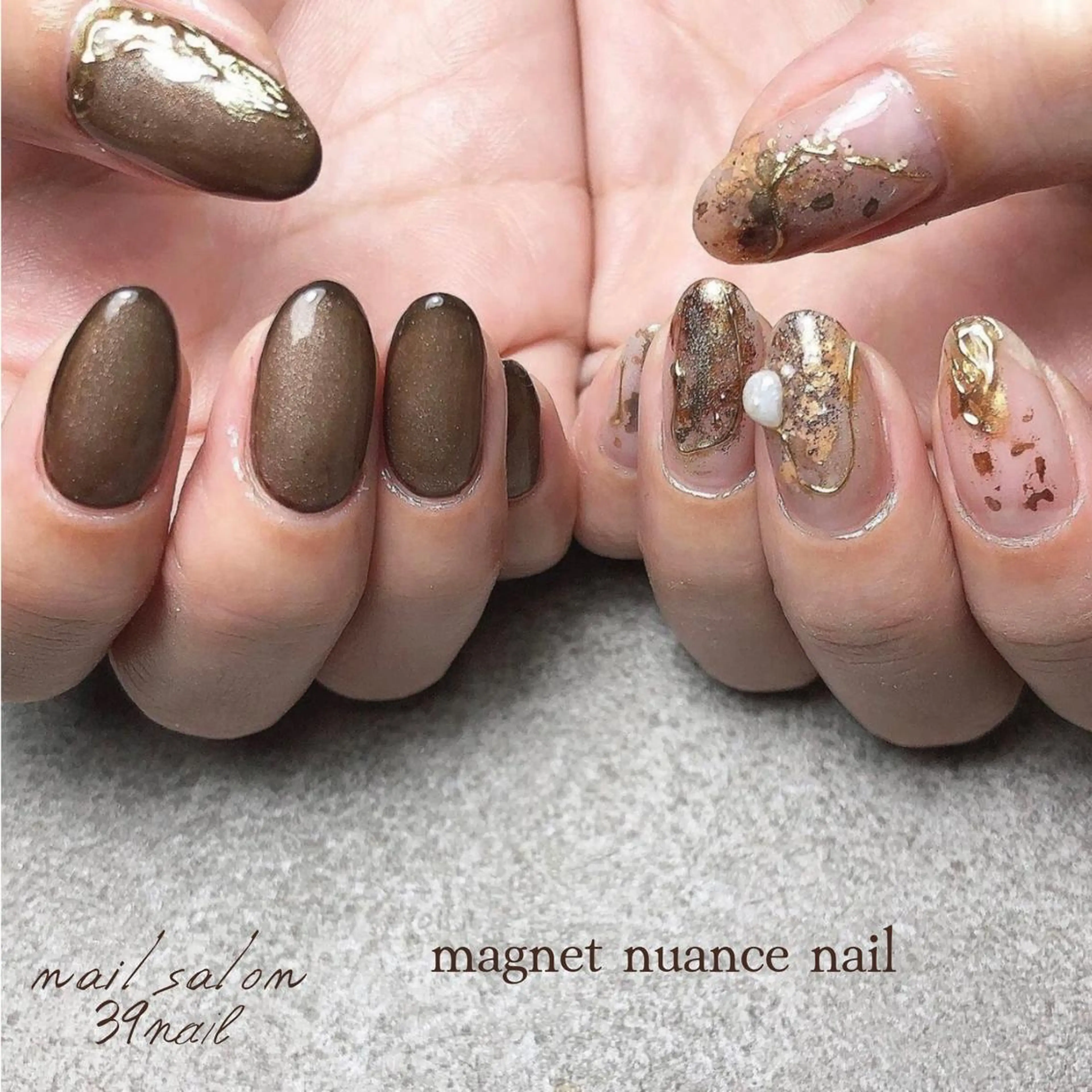 ミディアム ネイル ハンドネイル 京橋 【39nail】のネイルデザイン