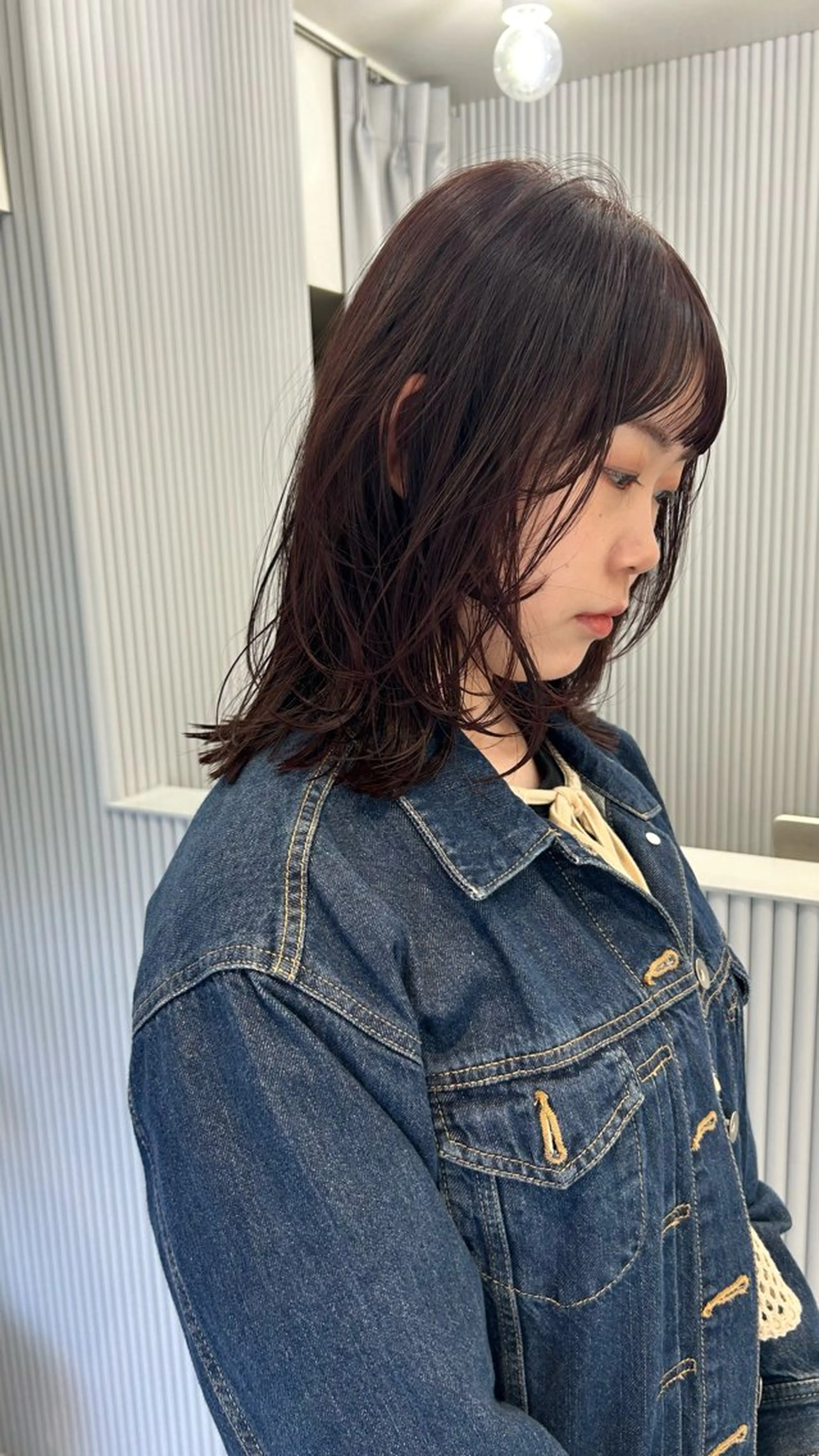 ミディアム カラー ヘアカラー トリートメント じゅわっと暖色カラー 🍊Moemiのヘアスタイル