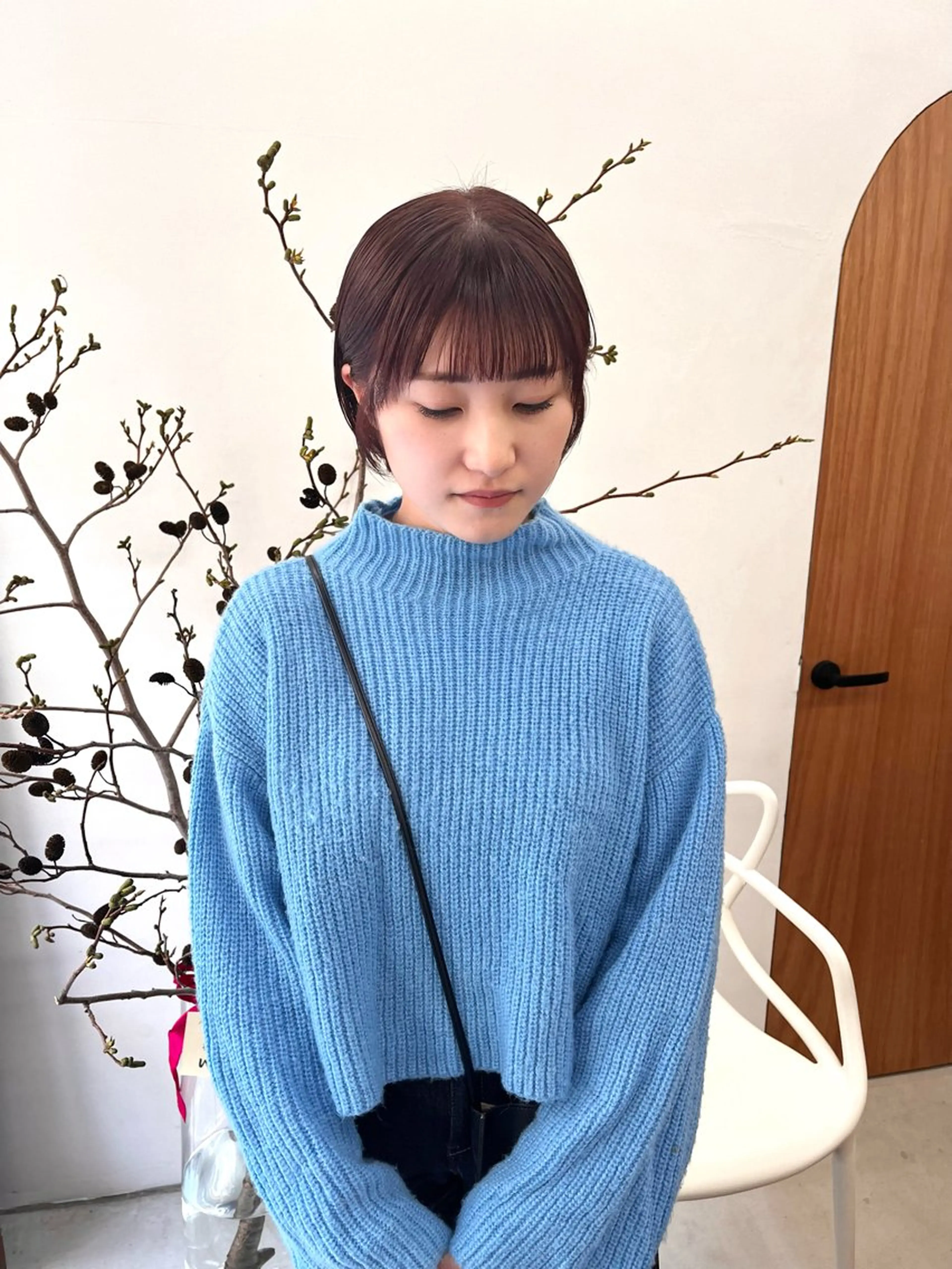 ショート カラー ヘアアレンジ ブリーチ ダブルカラー ブリーチなしカラー カット ヘアカラー トリートメント ena/ブリーチなし 透明感・レイヤー🎀のヘアスタイル