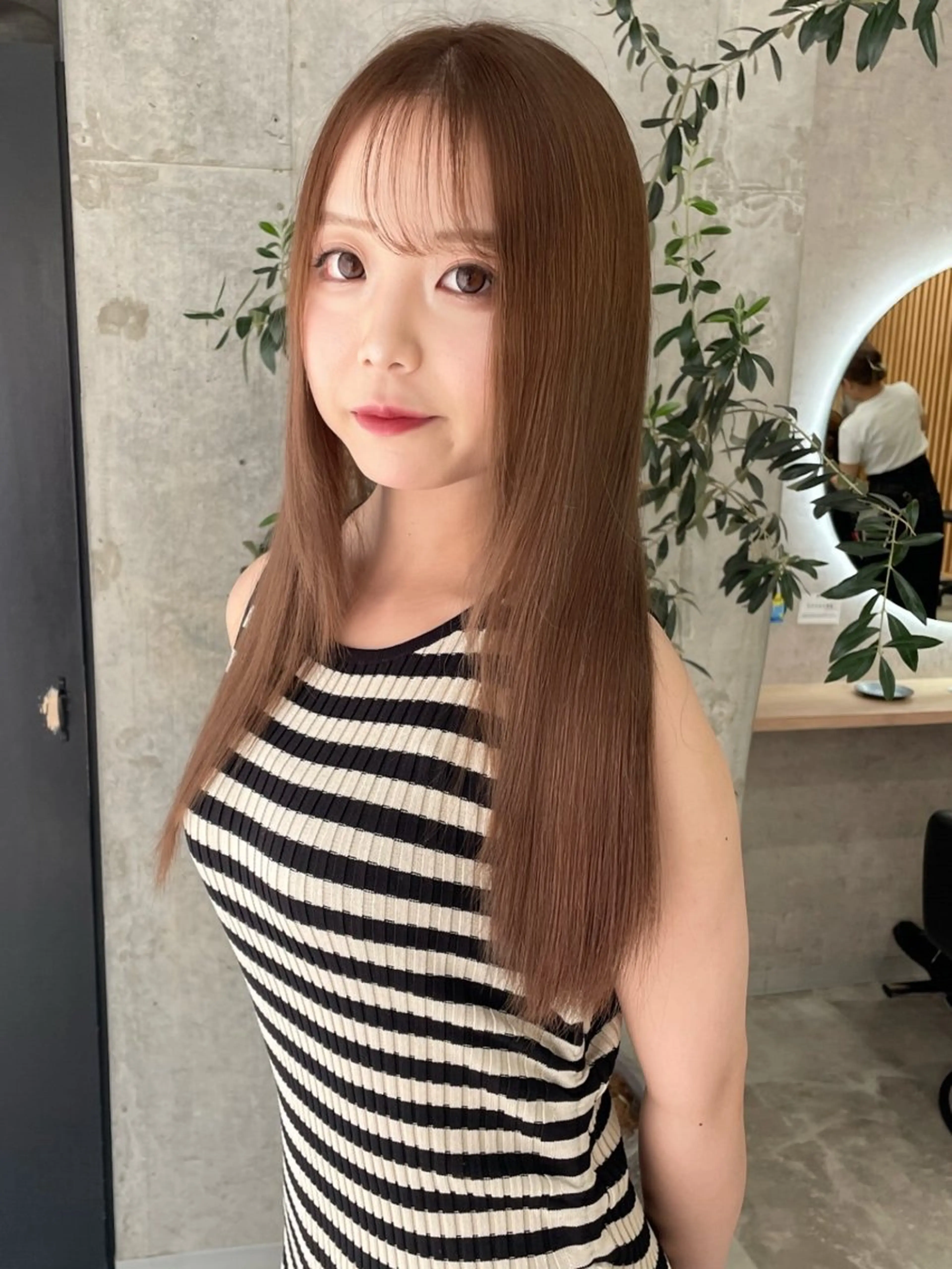 セミロング カラー ベージュカラー ブリーチ ブラウンカラー ブラウンベージュ ケアブリーチ カット ヘアカラー ブリーチ/ベージュ 💕/momoaのヘアスタイル