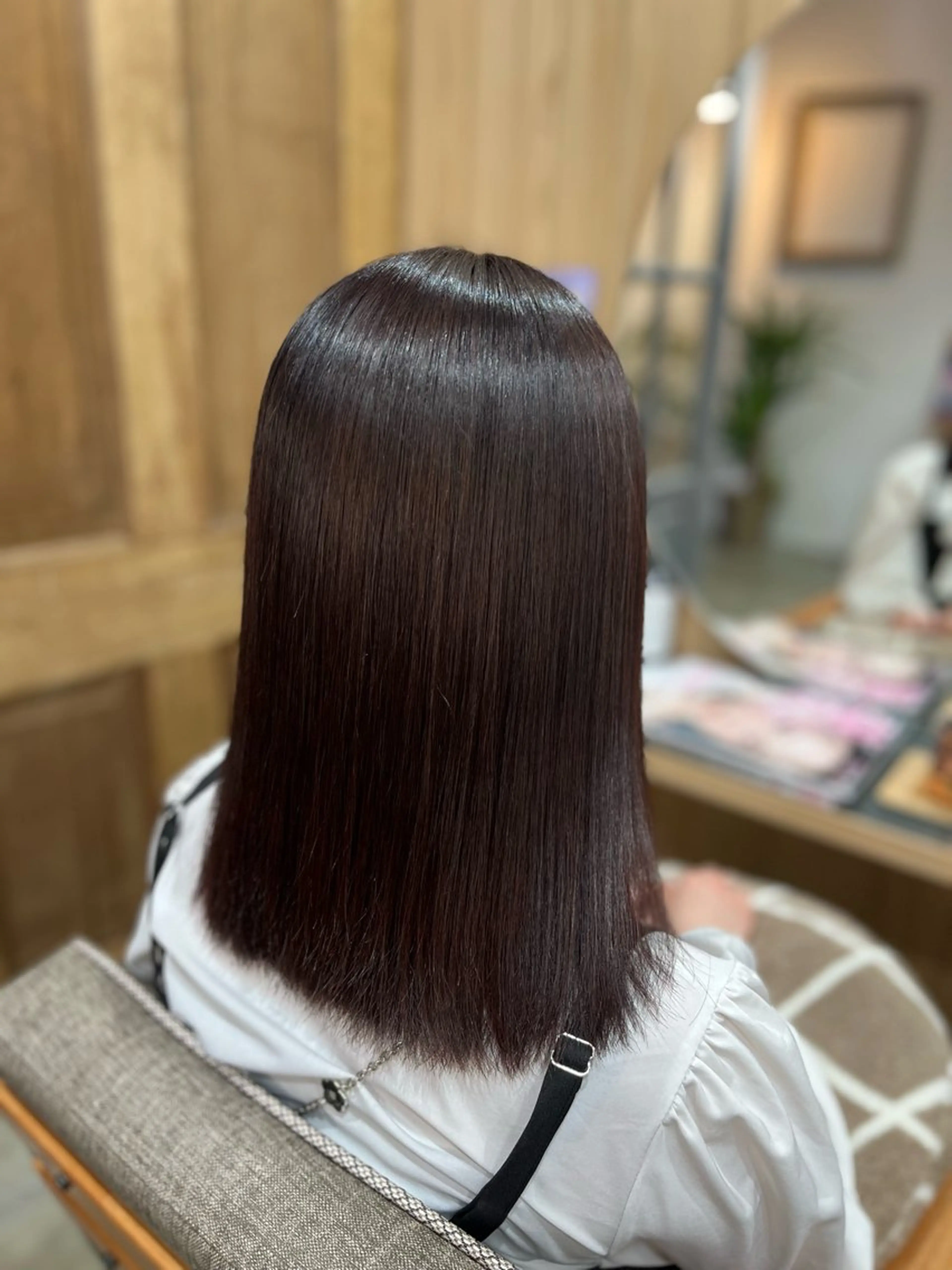 ミディアム ピンクブラウン ヘアカラー トリートメント 髪質改善/艶髪🫧 ｼｽﾞｸ🦥🌿のヘアスタイル