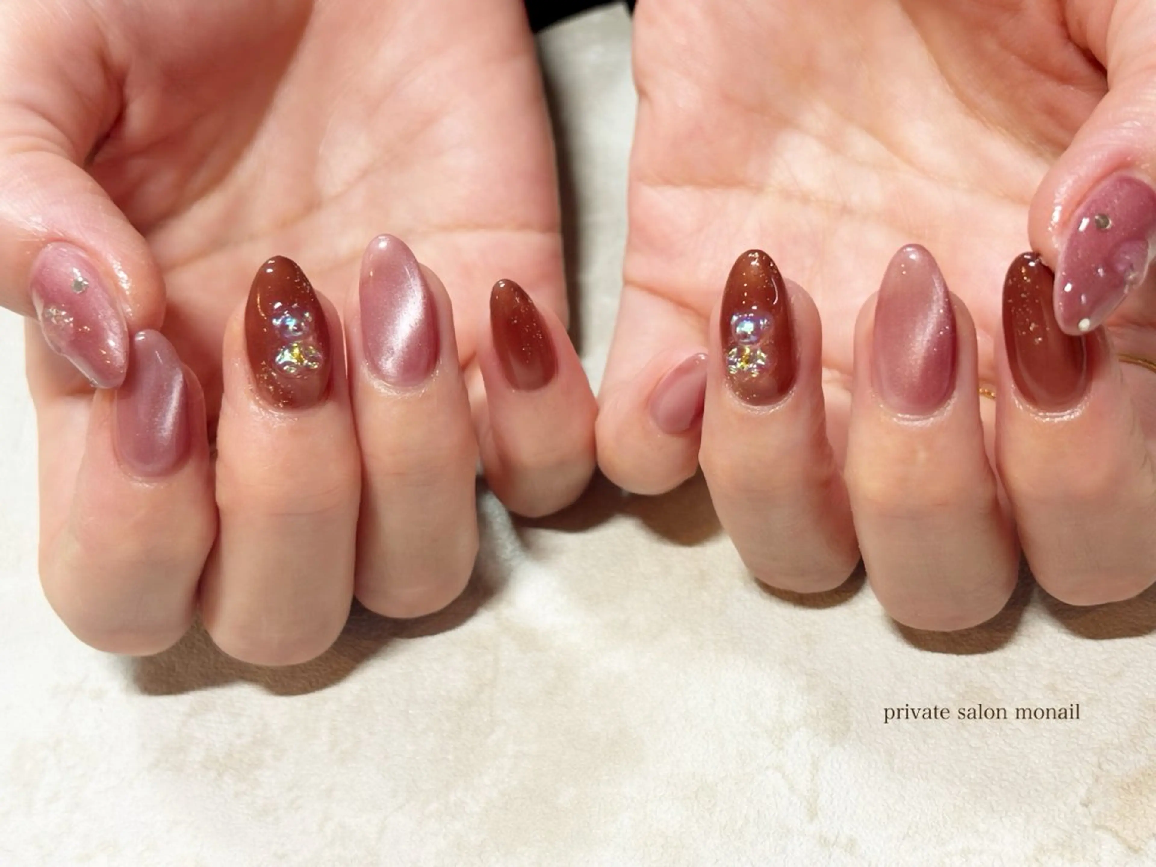 ネイル マグネットネイル ハンドネイル nail salon monailのネイルデザイン