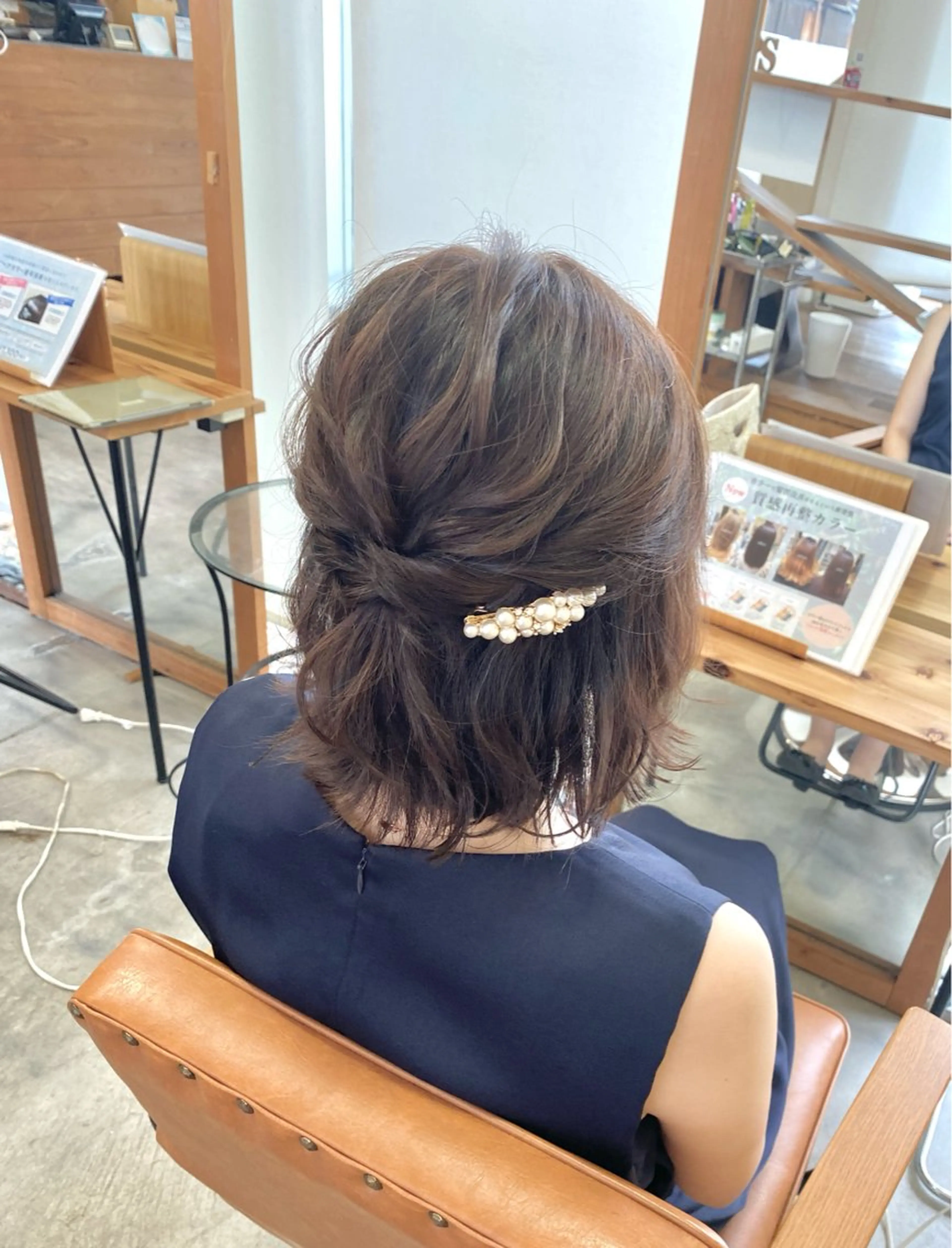 ヘアアレンジ ヘアセット 酸性ストレート/ブリ ーチなしWカラー河本のヘアスタイル