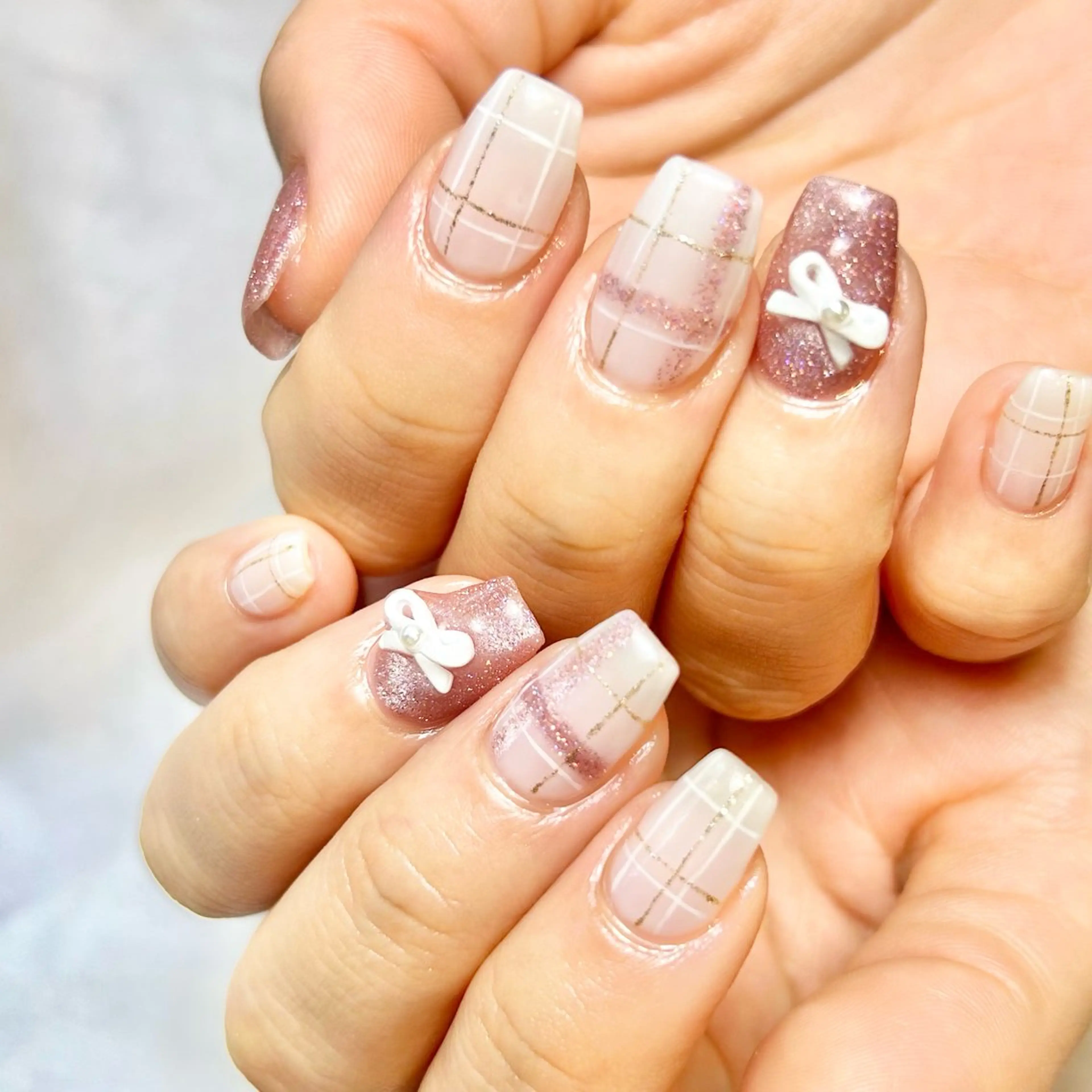 ネイル ピンク ハンドネイル Reflection marikoのネイルデザイン