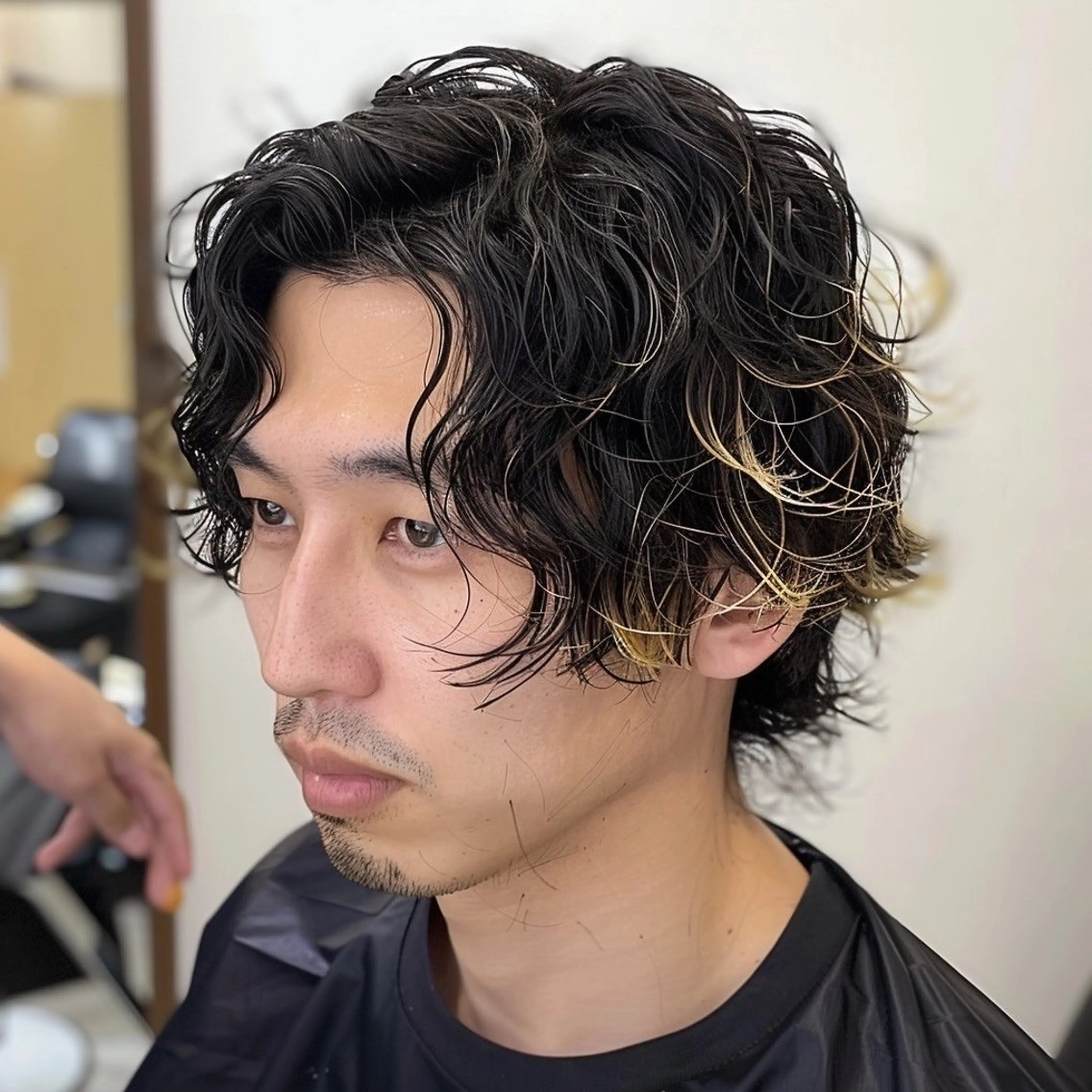 ミディアム カラー パーマ ヘアアレンジ メンズ カット EnBlesS西宮 マンツーマン神道有基のヘアスタイル