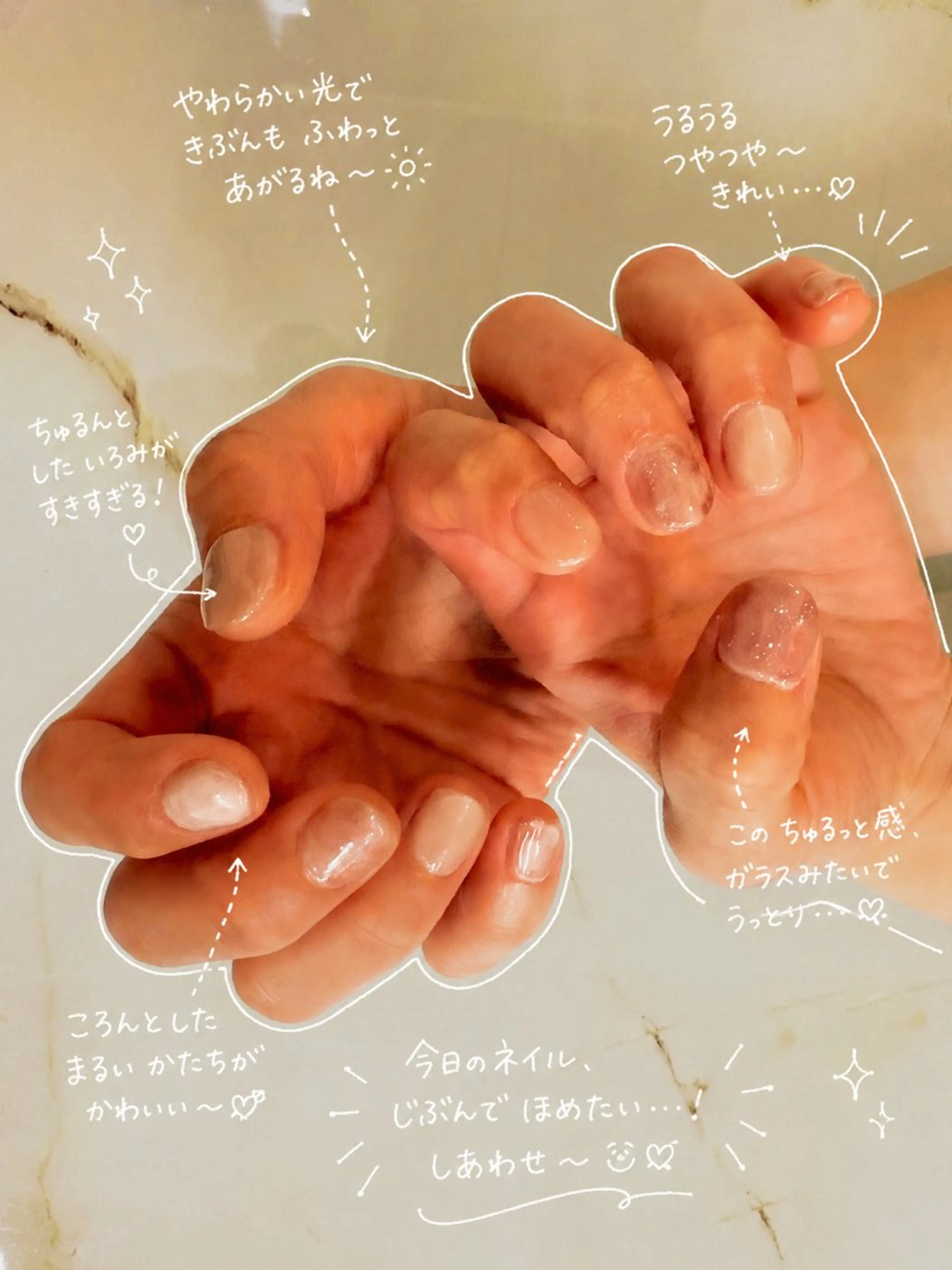 ネイル マグネットネイル ニュアンスネイル ピンク ハンドネイル 🤫噂のネイリスト Miyuuのネイルデザイン