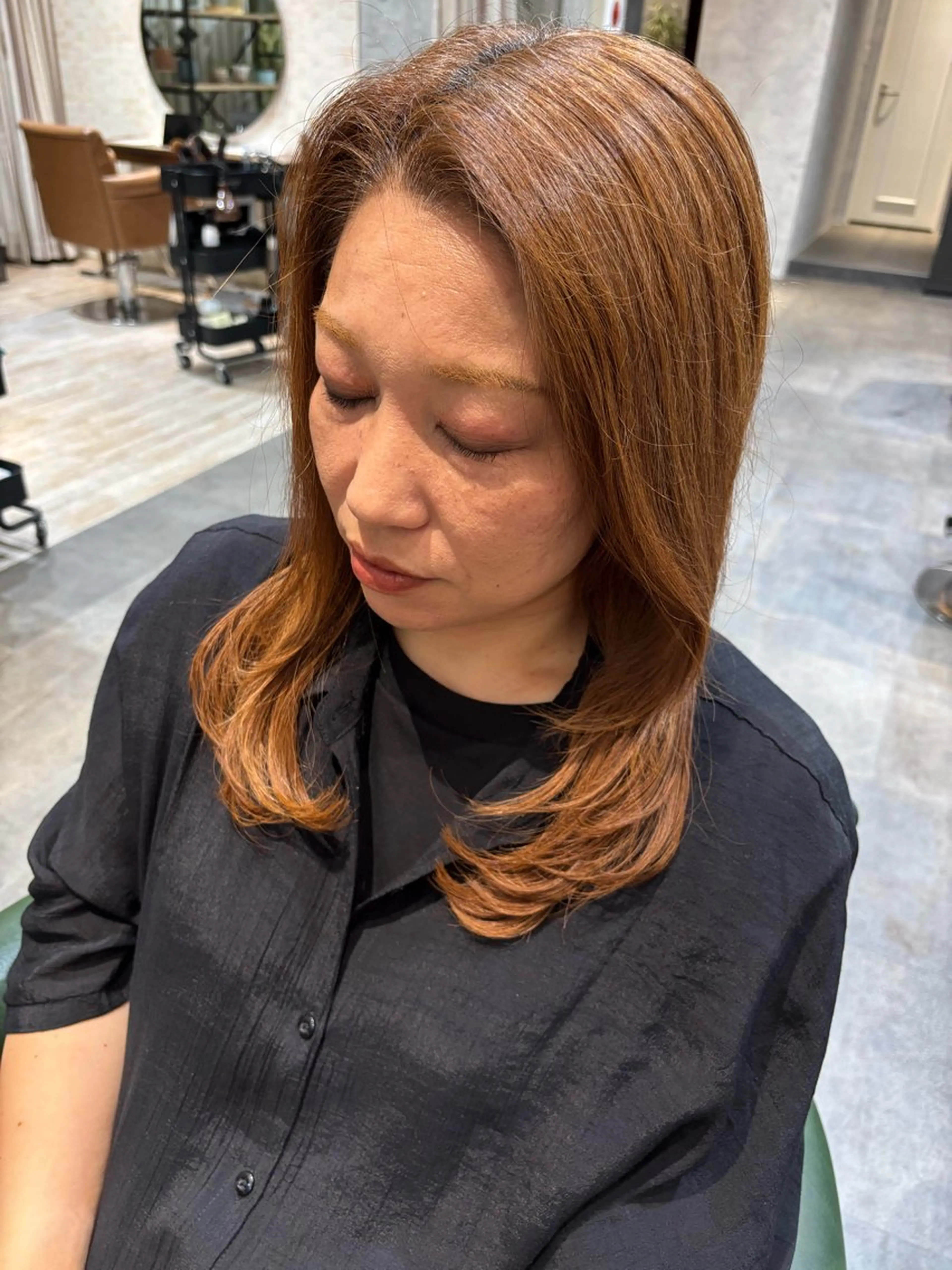 ミディアム 植松 みくのヘアスタイル