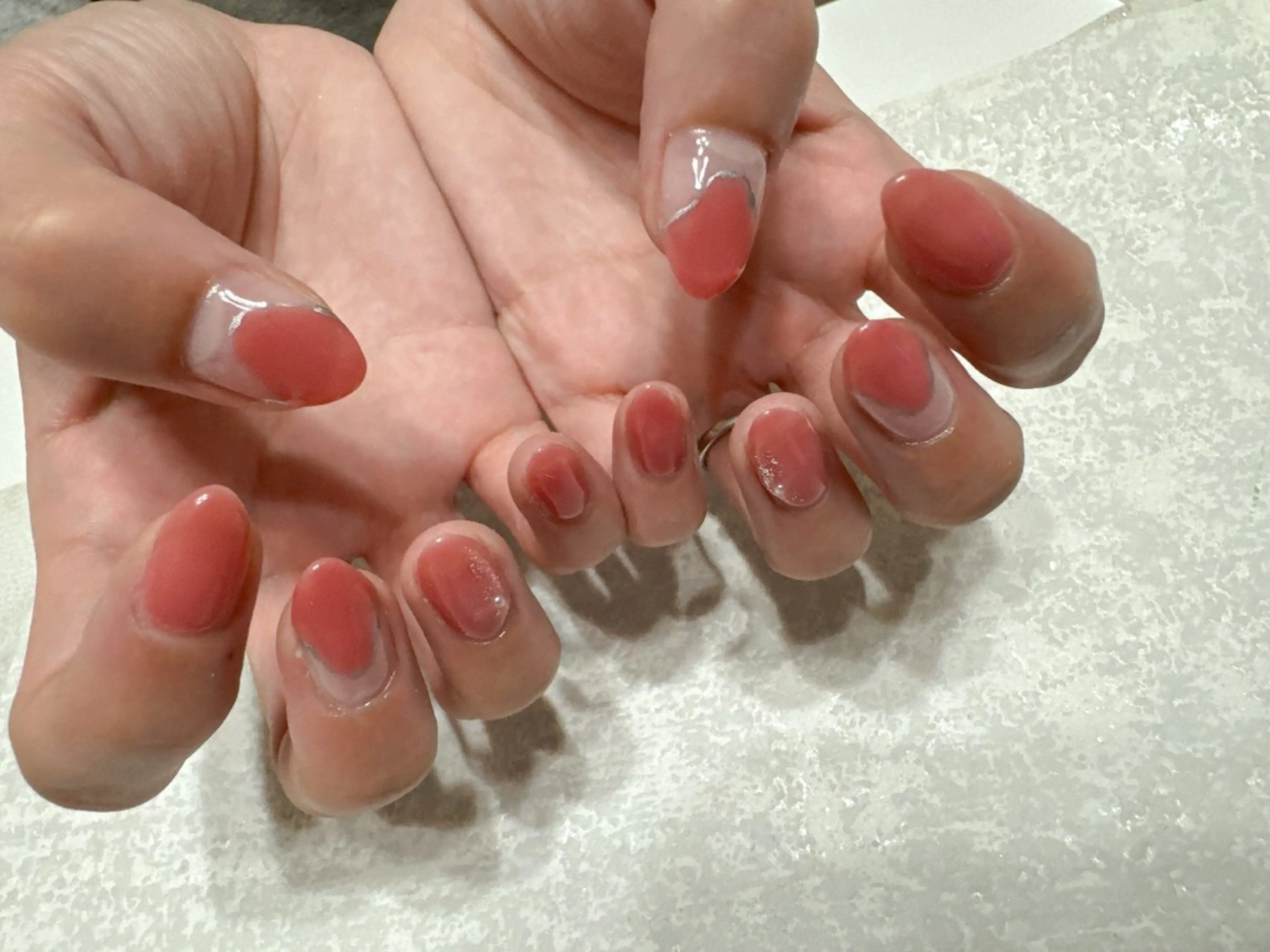 ネイル オーロラネイル フットネイル フレンチネイル ジェルネイル 韓国ネイル ハンドネイル kikinail 溝の口のネイルデザイン
