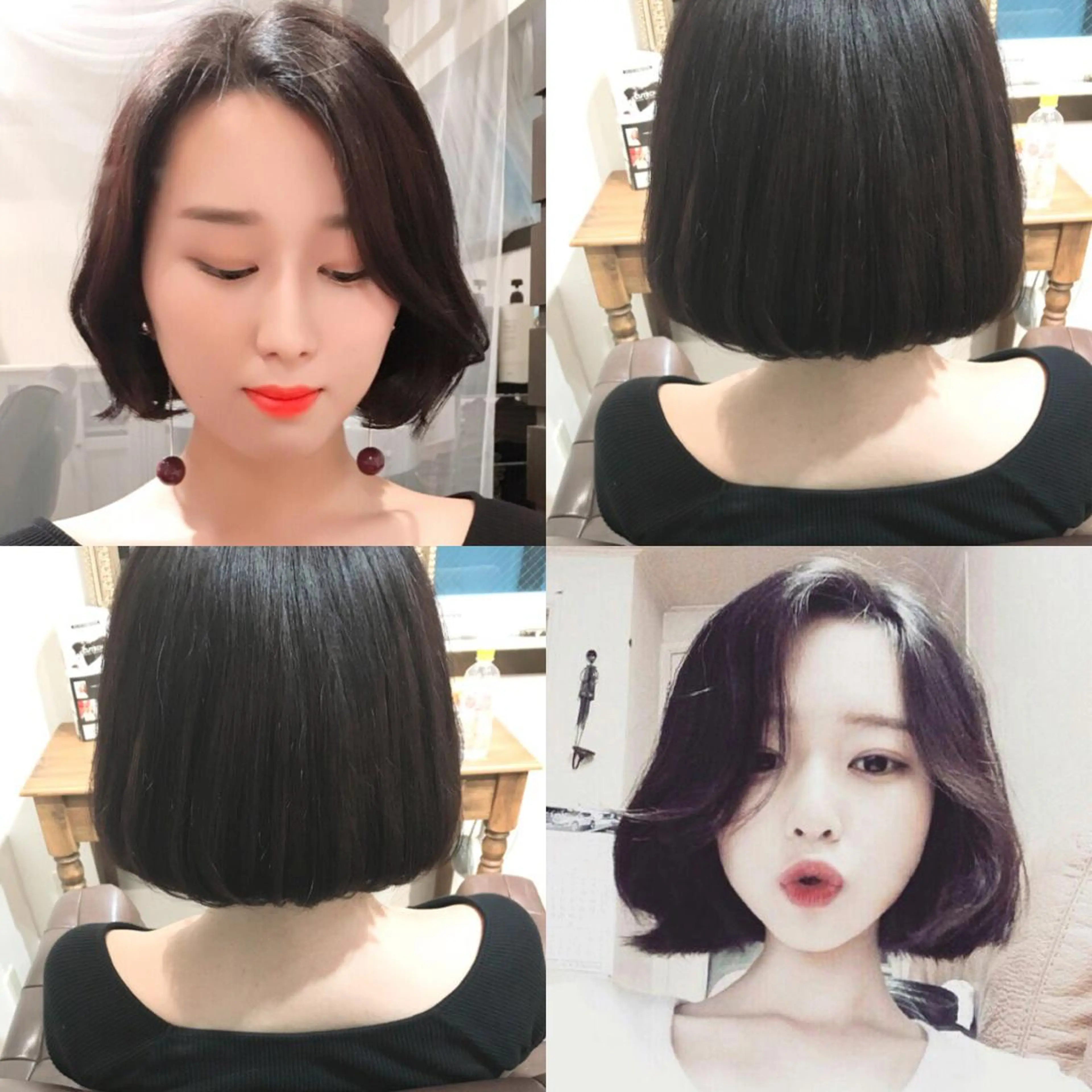 ショート ヘアアレンジ タンバルモリ 韓国風ヘア オルチャンヘア 柔らか垢抜けｶﾗｰと ｶｯﾄ🫧ASUKAのヘアスタイル
