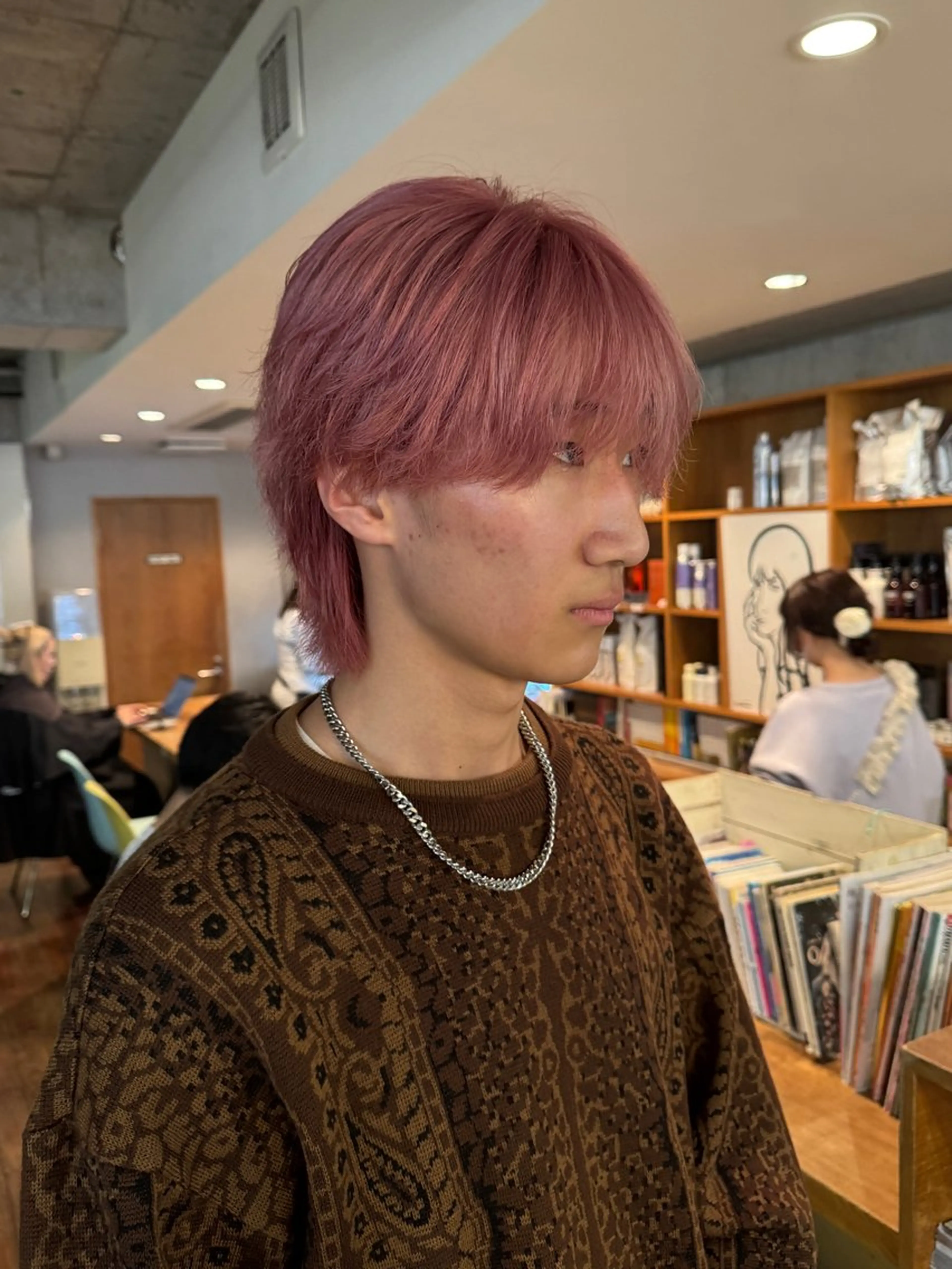 メンズ メンズブリーチ ブリーチカラー/ブロ ンドレイヤーカットのヘアスタイル