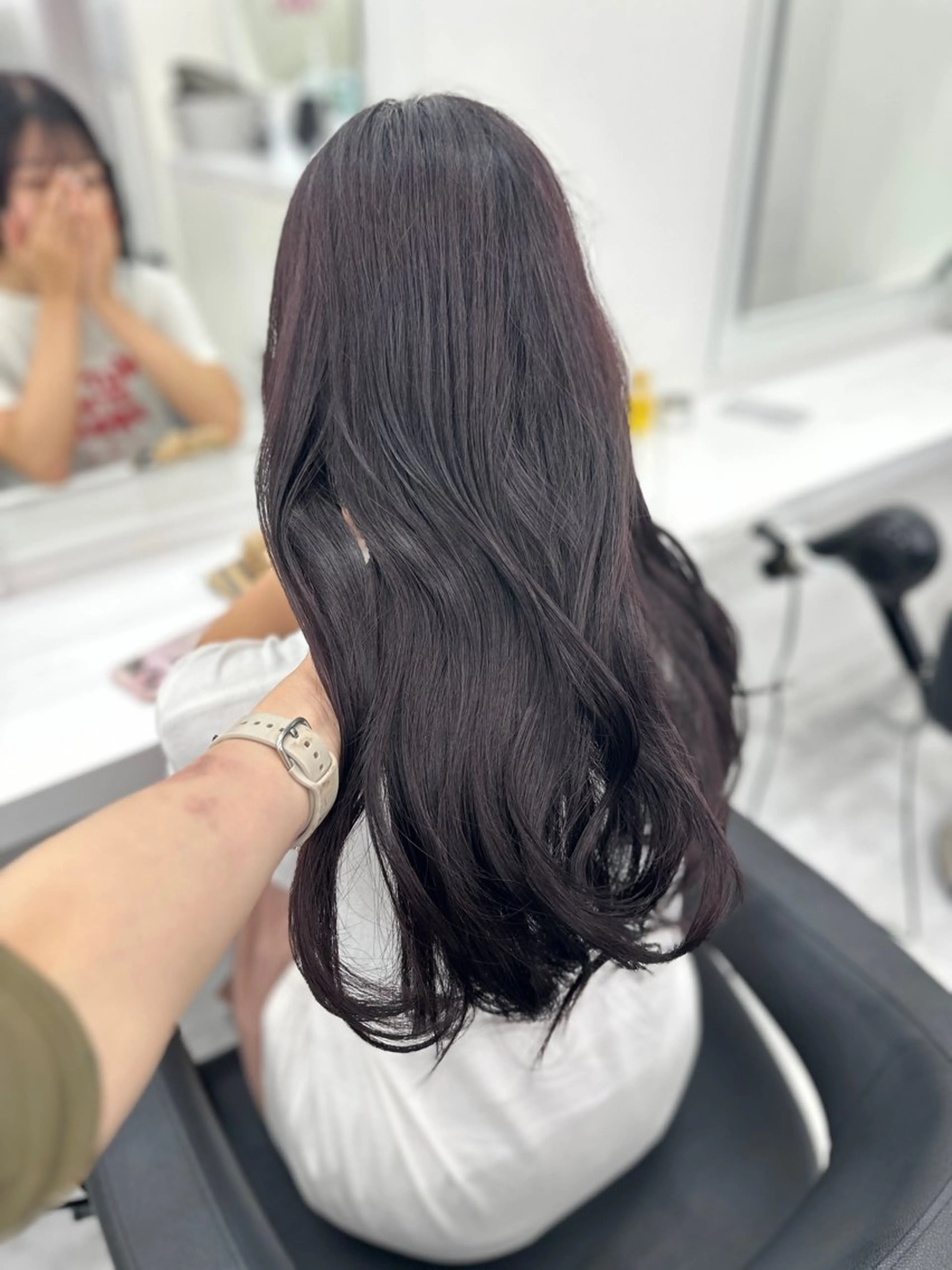ロング カラー パーマ ヘアアレンジ メンズ キッズ ♥️韓国ヘア レイヤー♥️ゆりのヘアスタイル