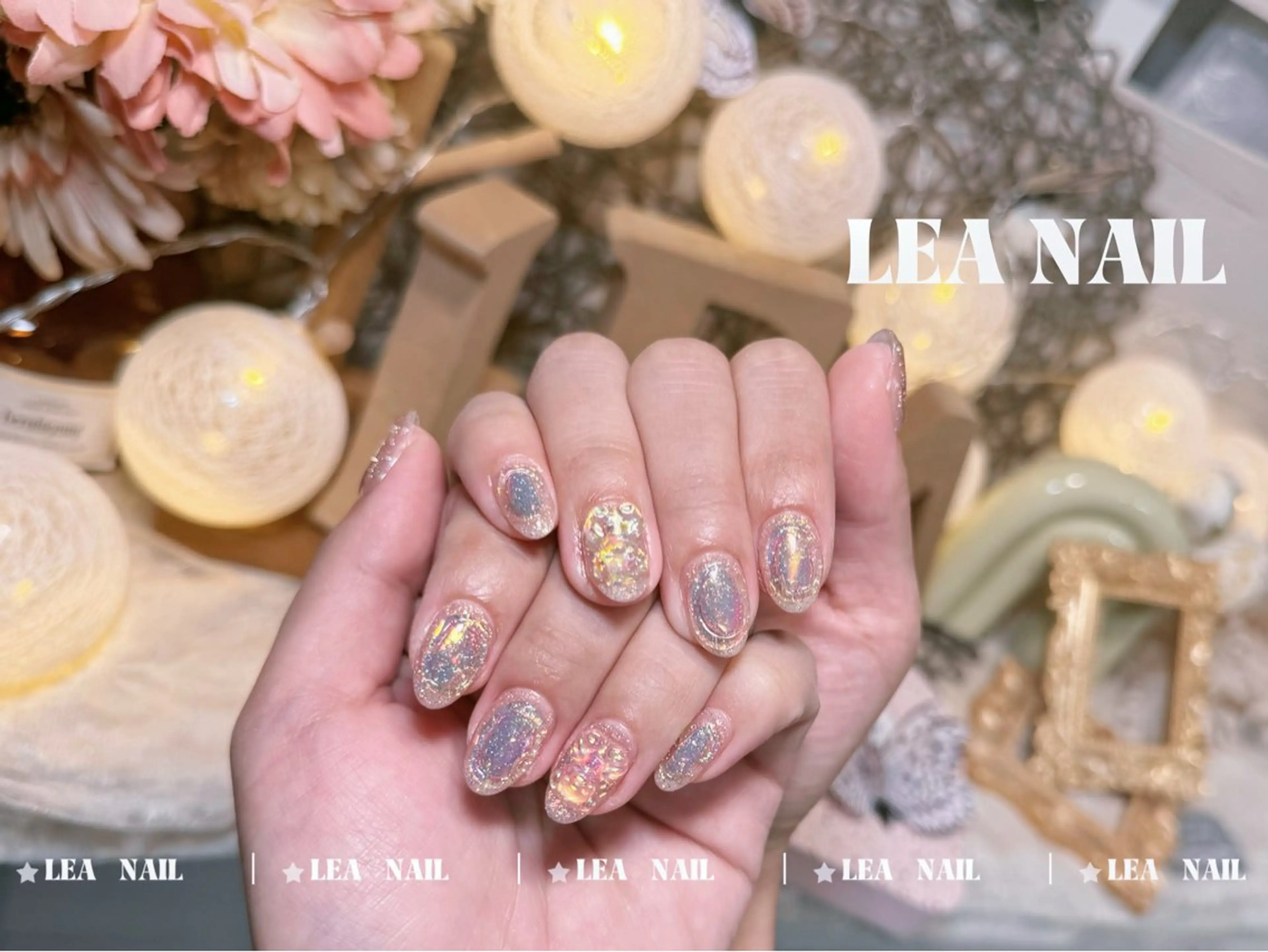 ネイル 氷ネイル・うるうるネイル ハンドネイル ハンドケア Luxe Nail Salonのネイルデザイン