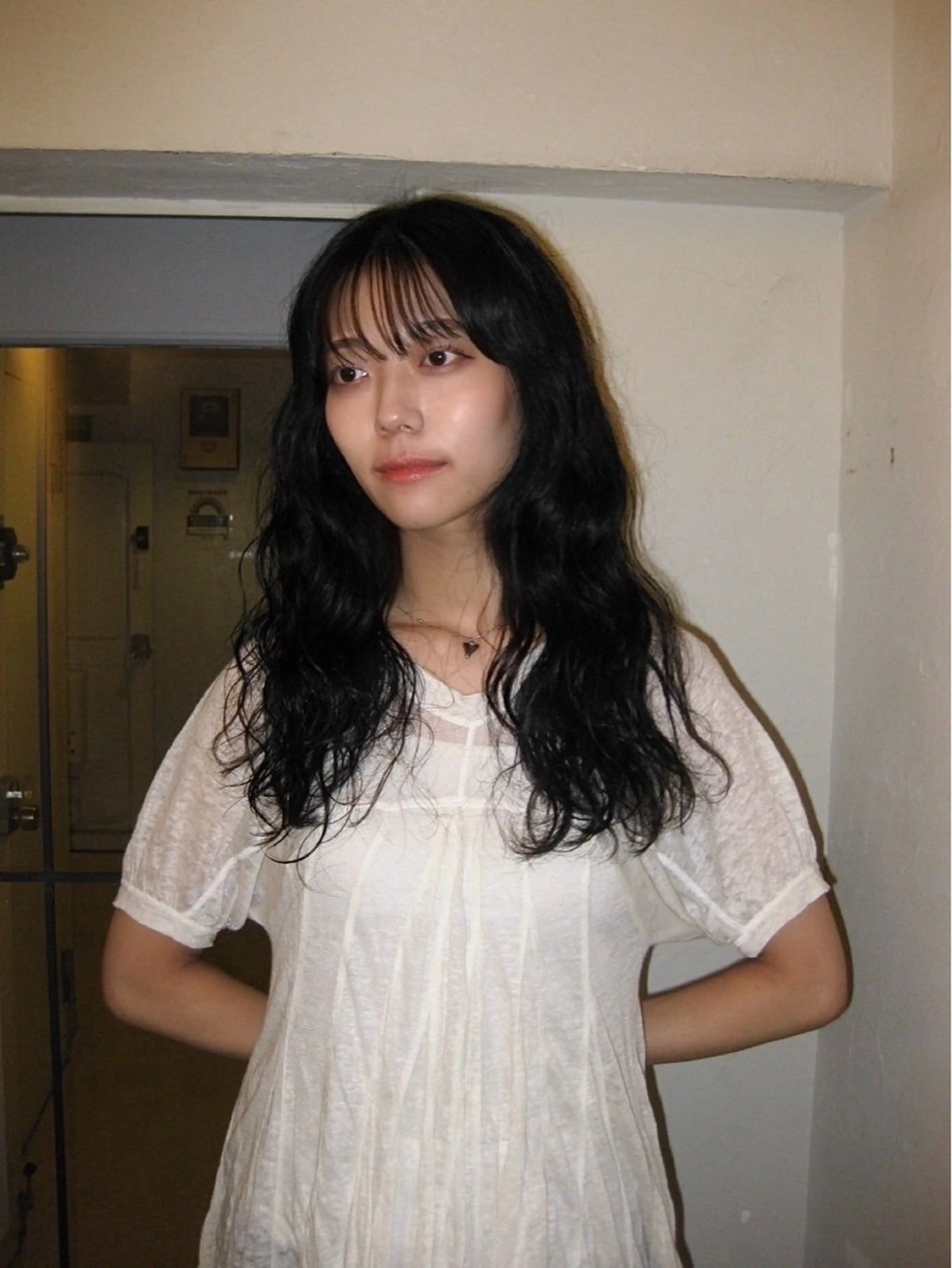 セミロング セミロングパーマ 今井 香奈恵のヘアスタイル