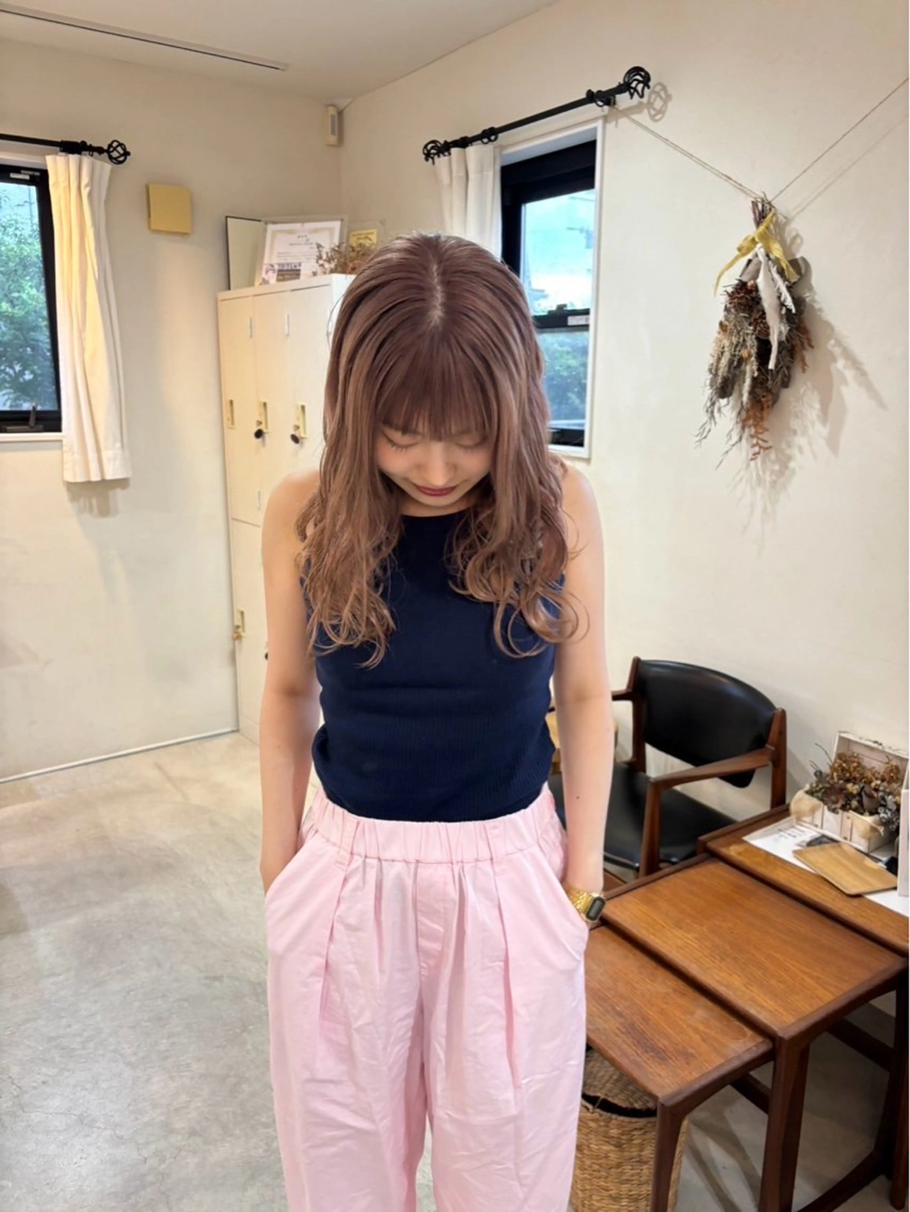 セミロング カラー 愛されヘア🎀 hinanoのヘアスタイル