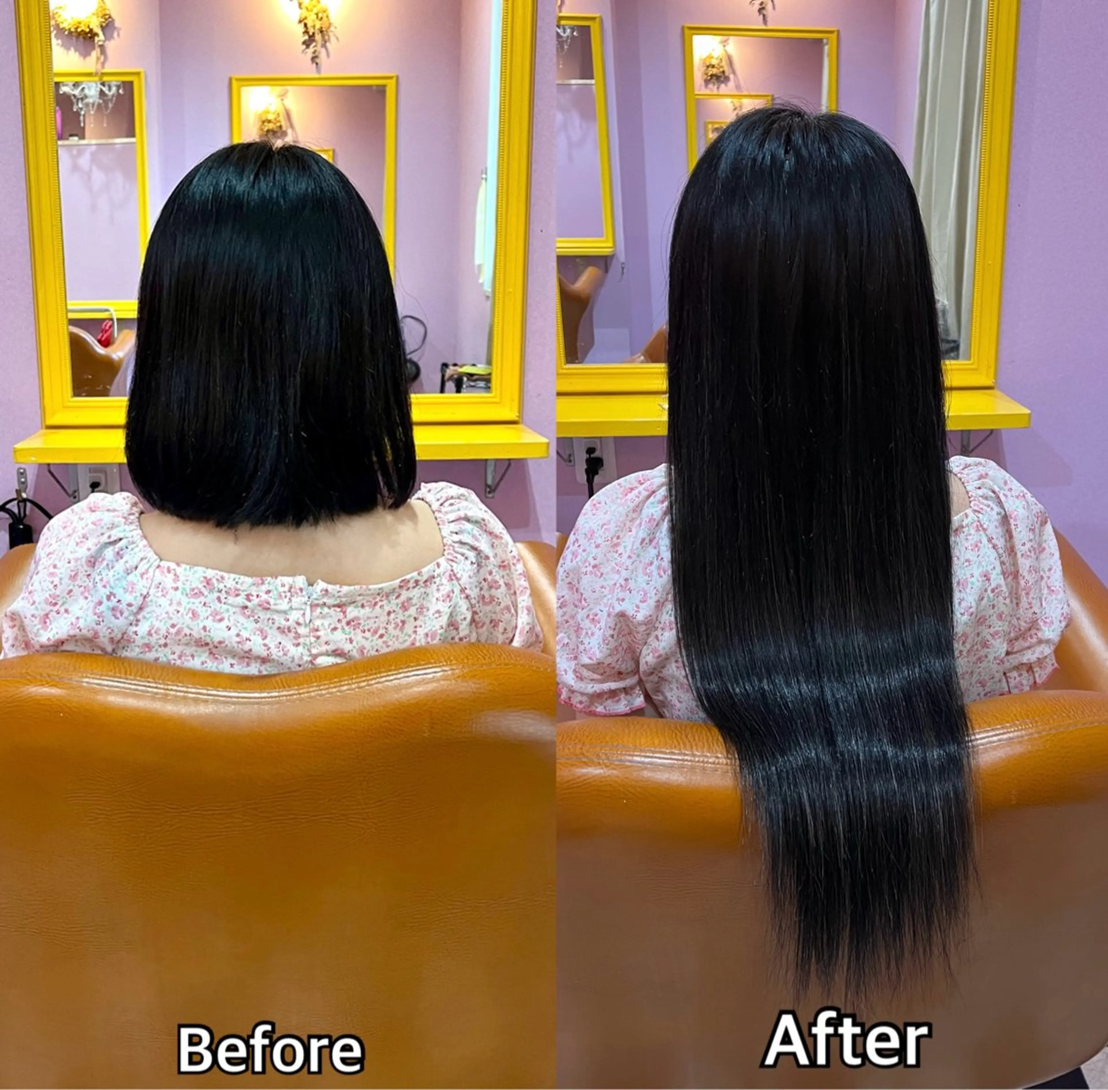 ロング シール+ちび編み込み エクステ梅田🐨のヘアスタイル