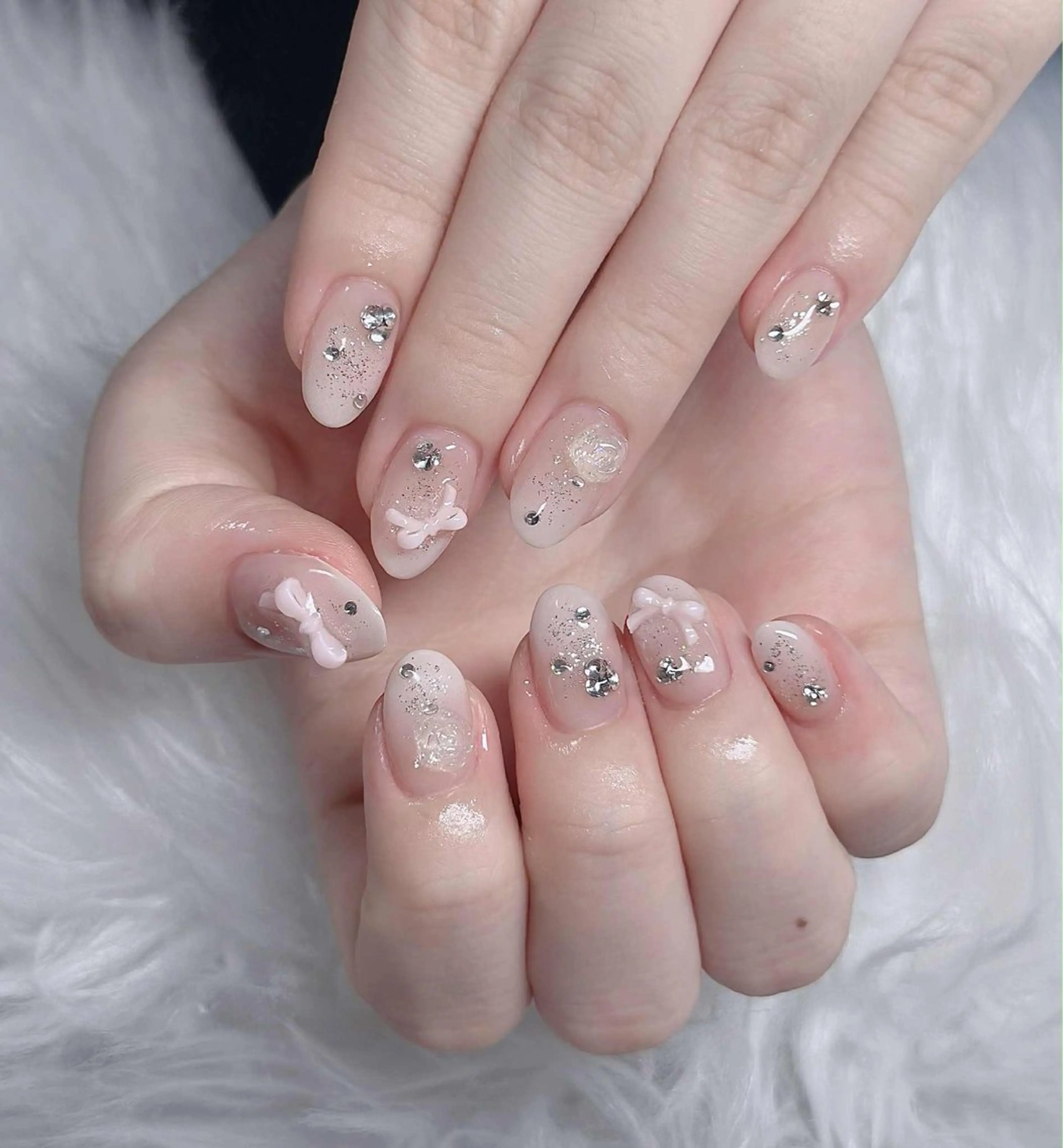 ネイル フレンチネイル ジェルネイル ハロウィン キラキラネイル 韓国ネイル H.baby Nail Salonのネイルデザイン