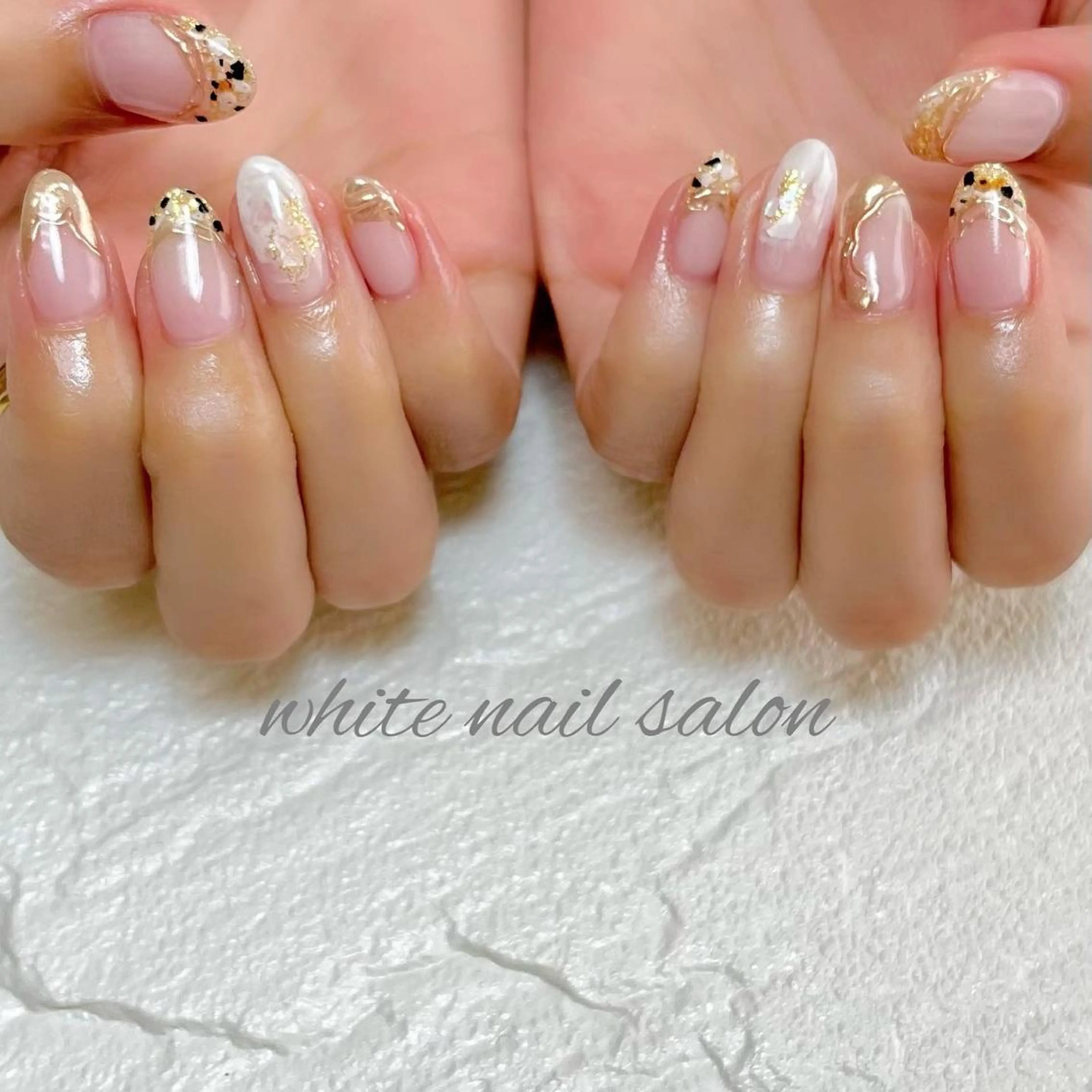 ネイル フットネイル ジェルネイル ハードジェル ラメ(グリッター) 持ち込み ハンドネイル white nail salonのネイルデザイン