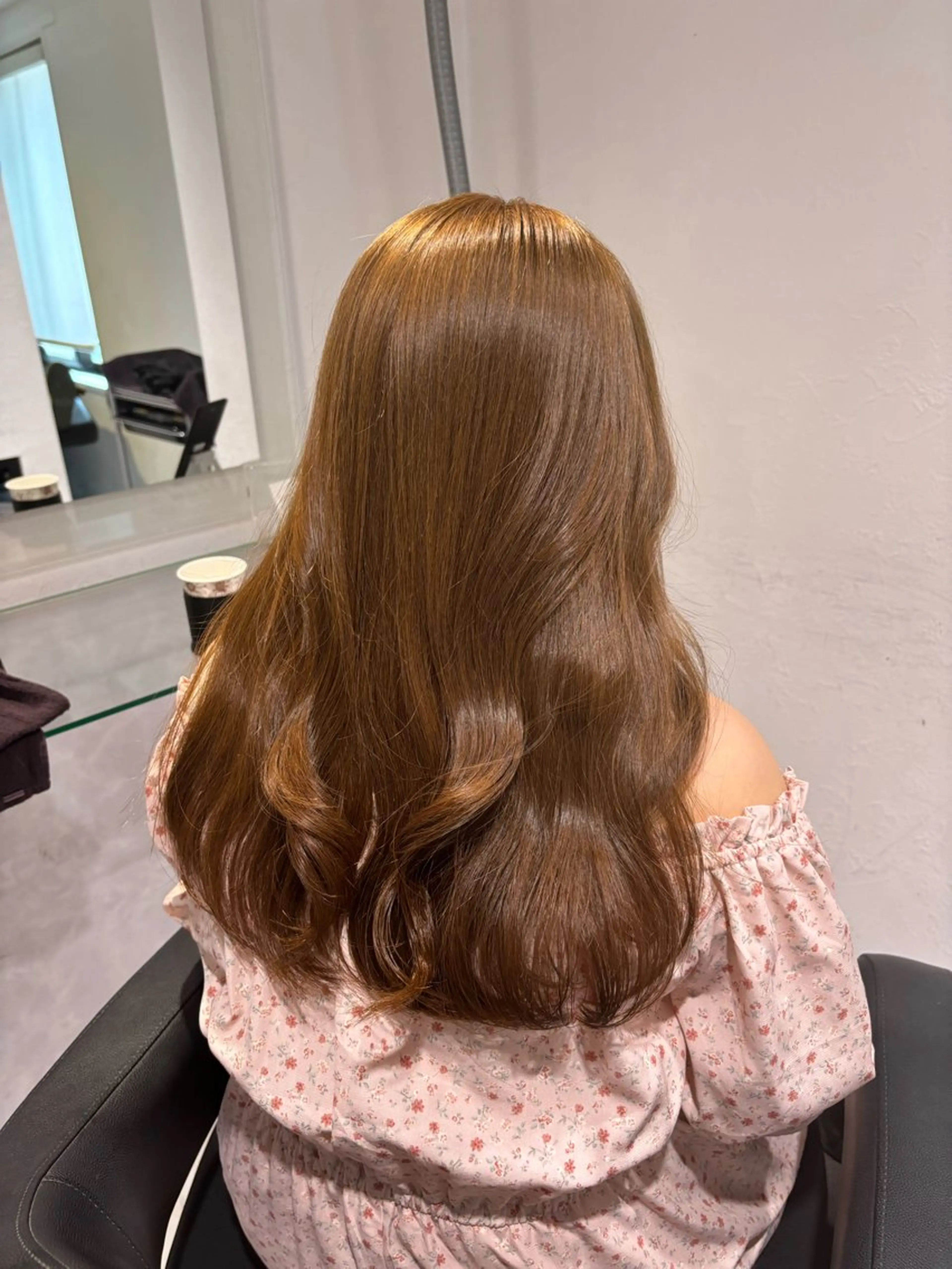 セミロング カラー 表参道♡暗髪♡ 艶カラー♡アユミのヘアスタイル