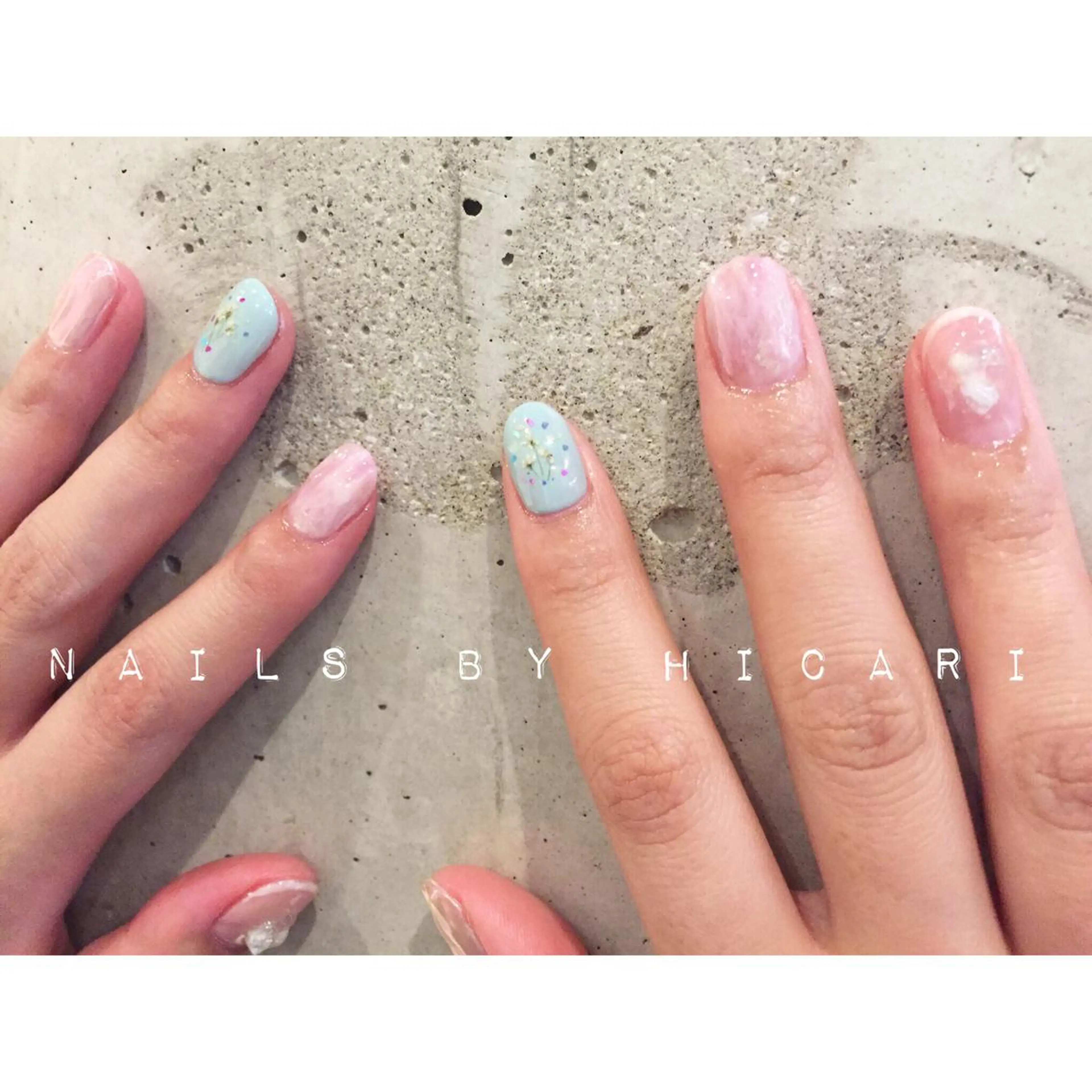 ショート カラー ネイル マツエク・マツパ ジェルネイル ニュアンスネイル パラジェル illum hicariのネイルデザイン