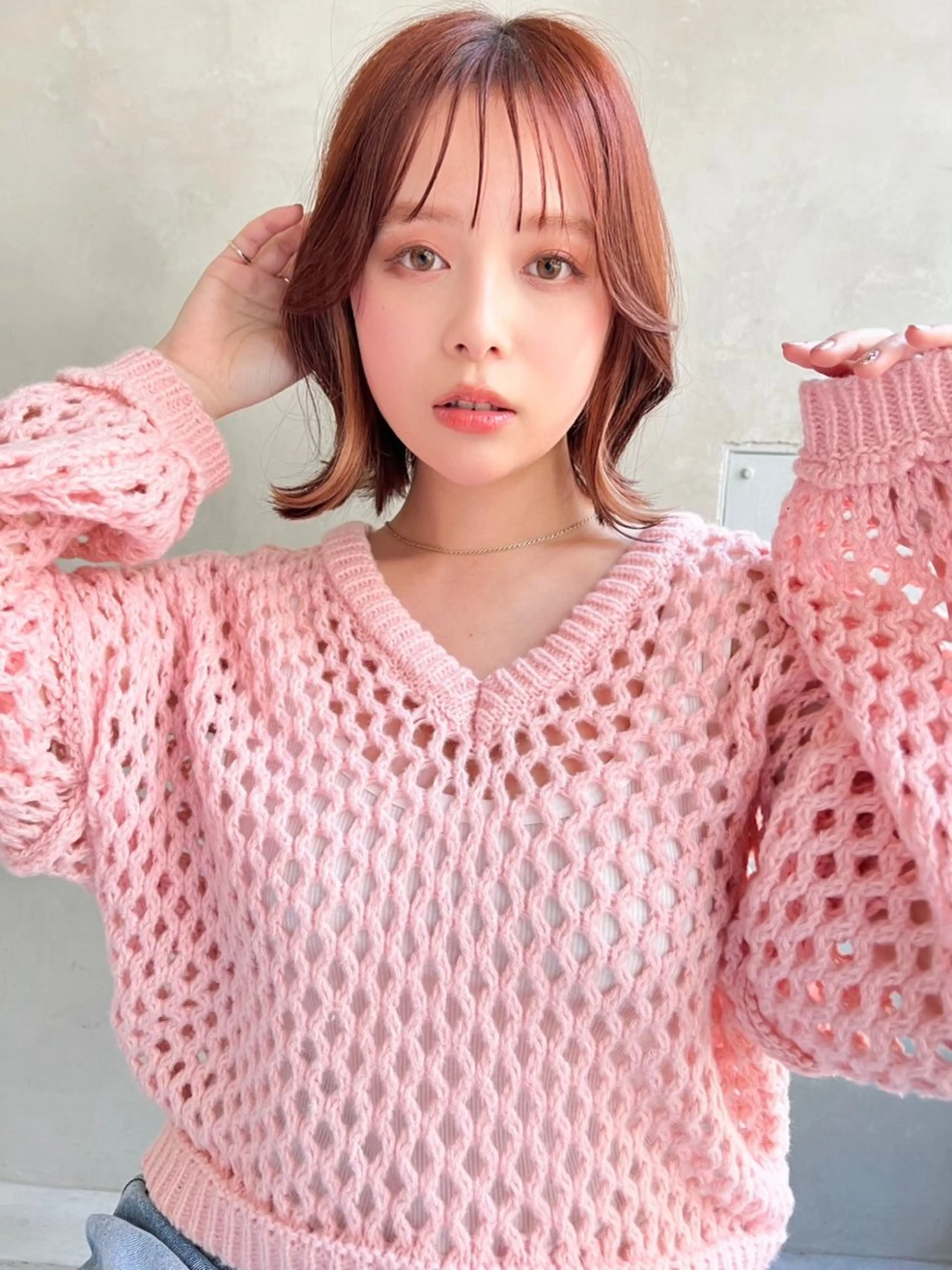 ミディアム ✂️ボブ/レイヤー /艶カラー🌷喜美花のヘアスタイル