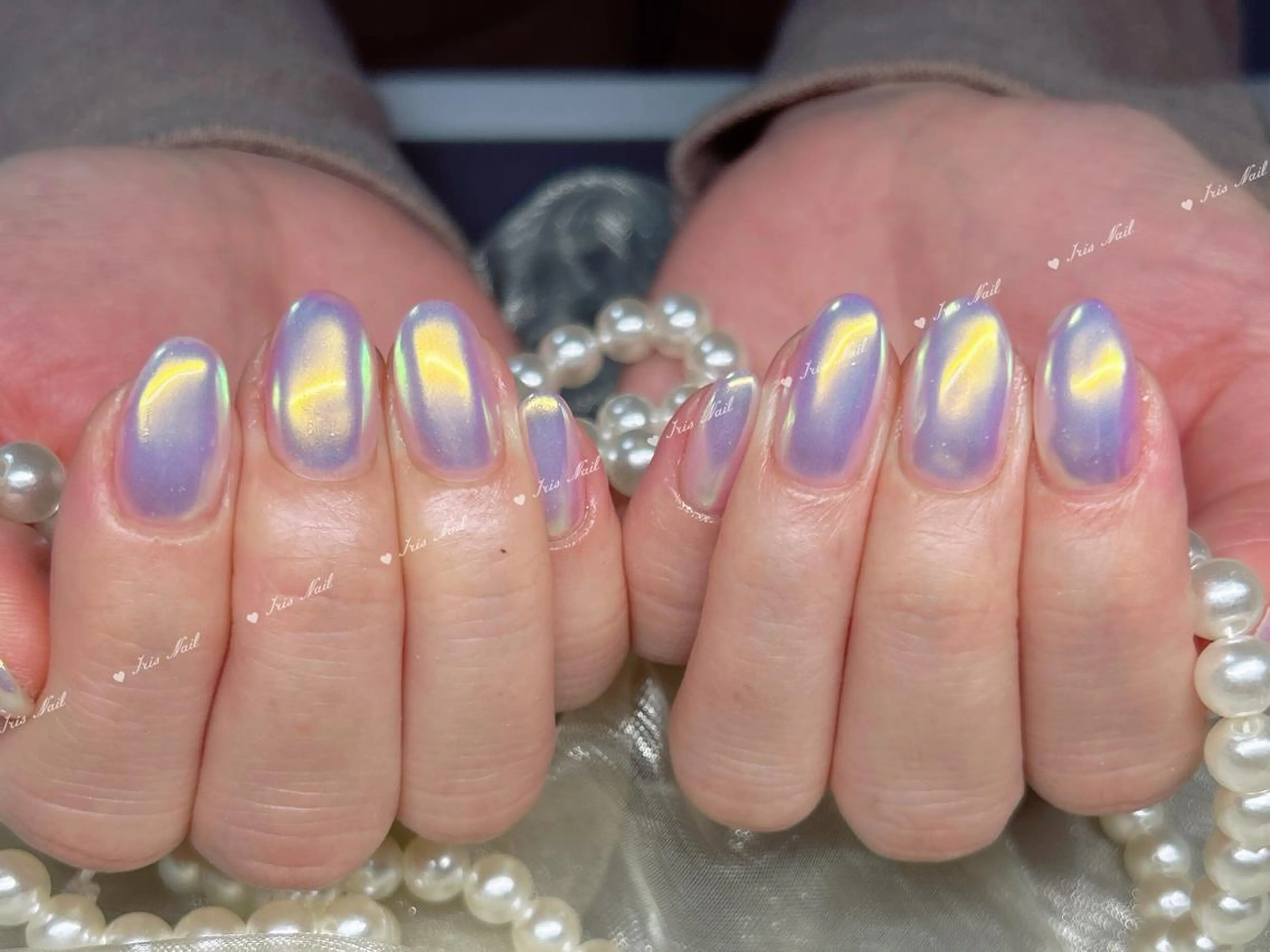 ネイル アートネイル チークネイル フレンチネイル ジェルネイル ホログラムネイル 🍒IRIS Nail🌸のネイルデザイン