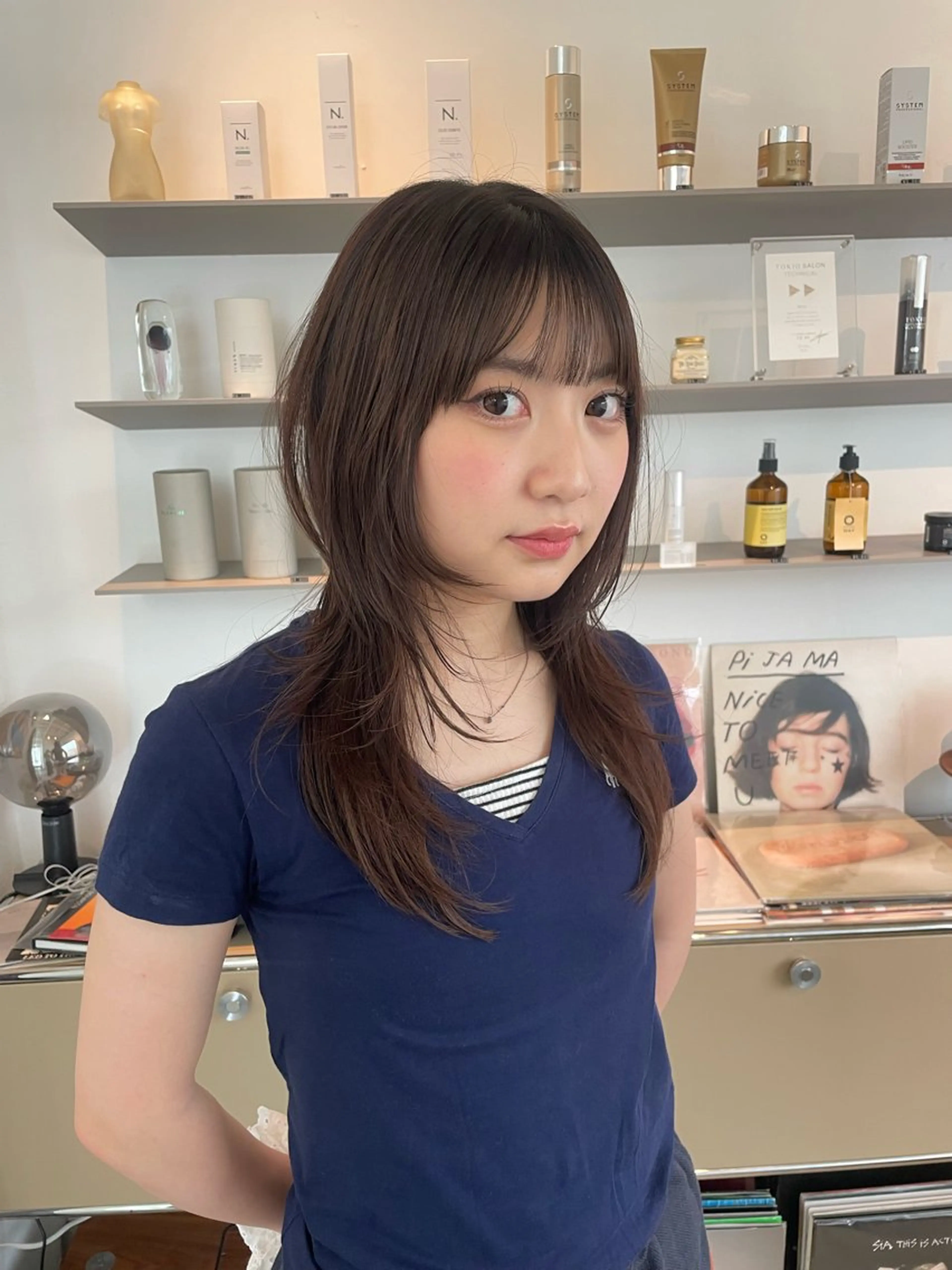 セミロング HITOMI 福岡パーマのヘアスタイル