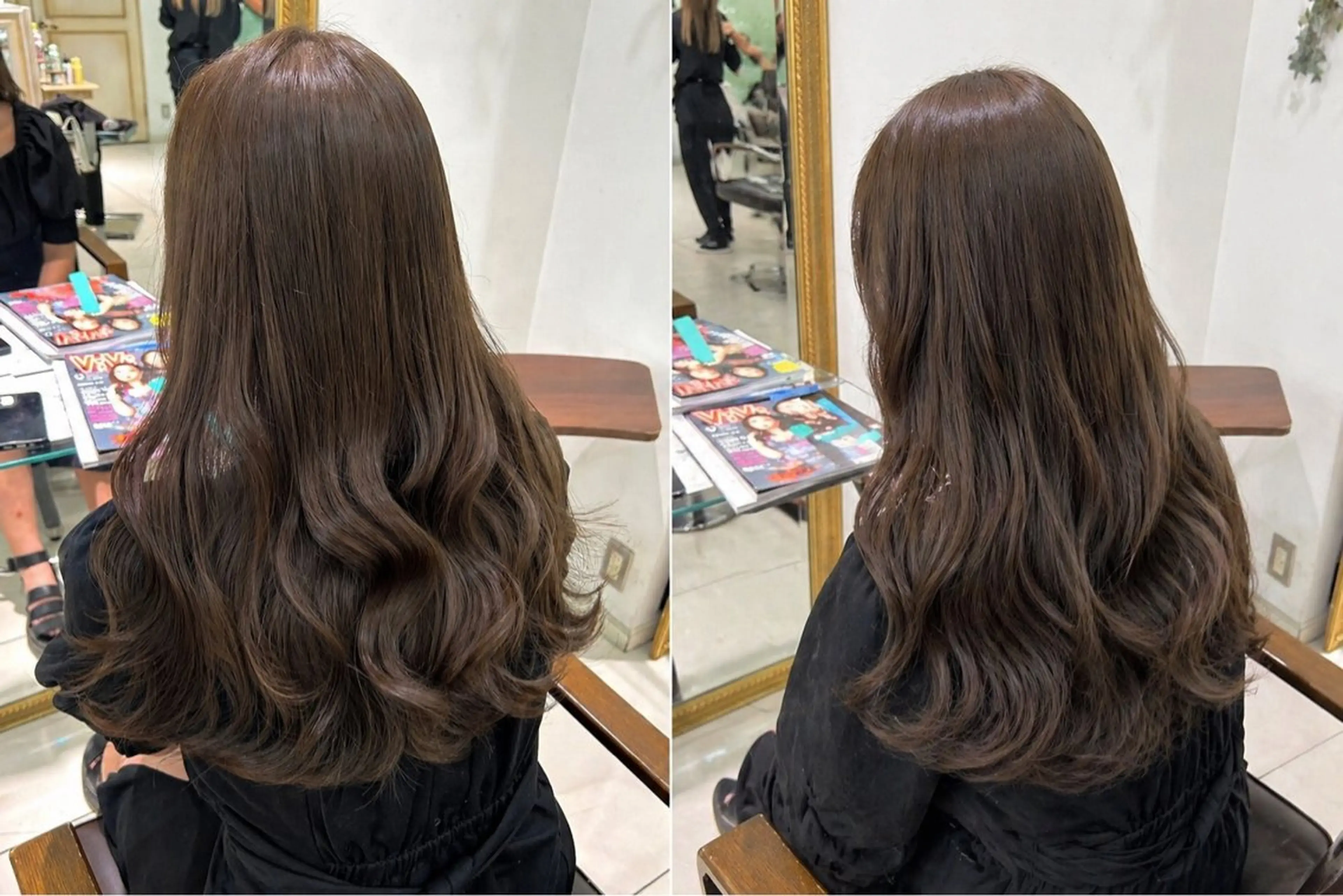 ロング ヘアカラー Rinka🌷🩶 グレージュカラー🫧のヘアスタイル