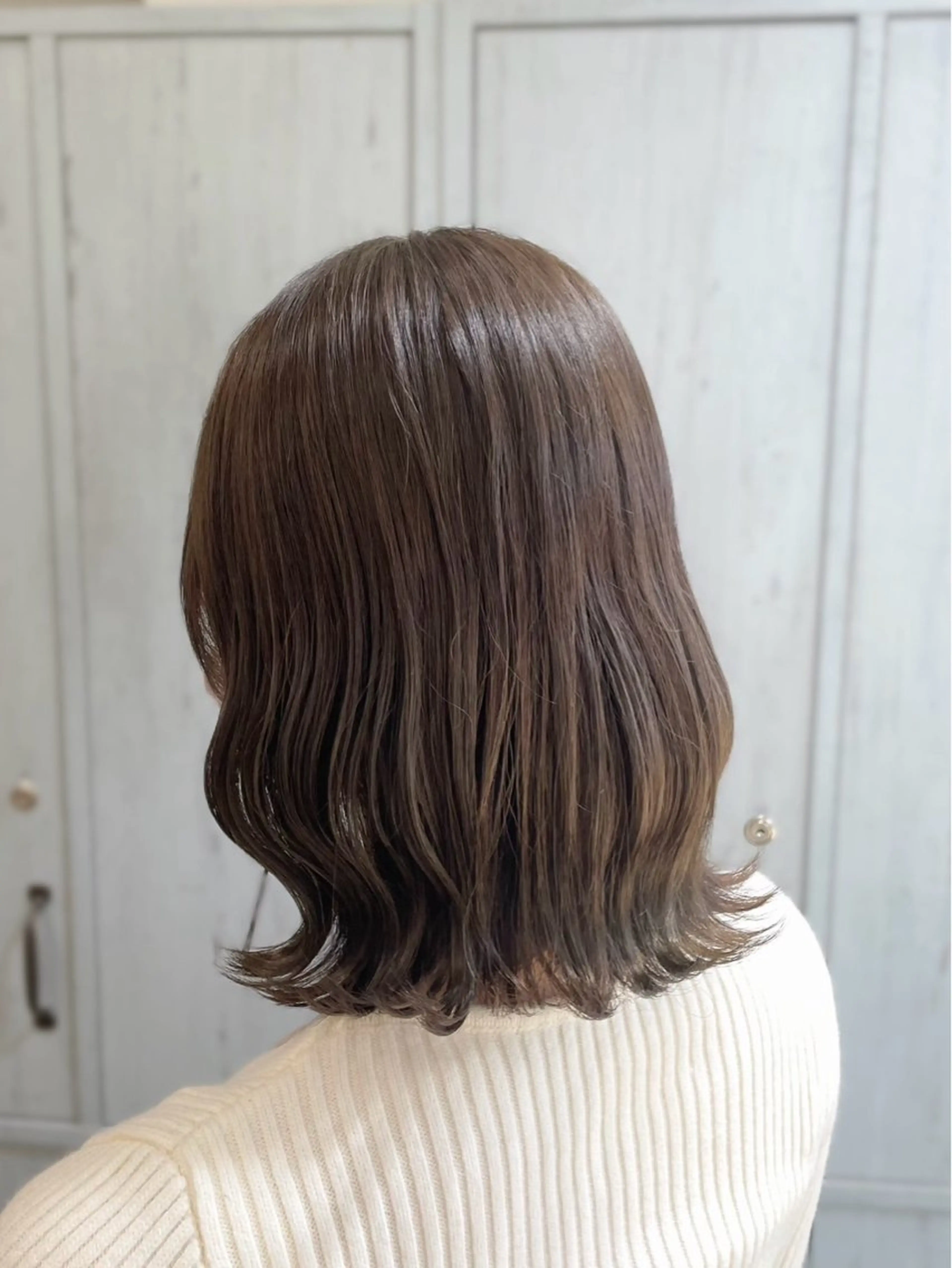 ミディアム カット トリートメント yuzua/レイヤー /縮毛矯正/透明感のヘアスタイル