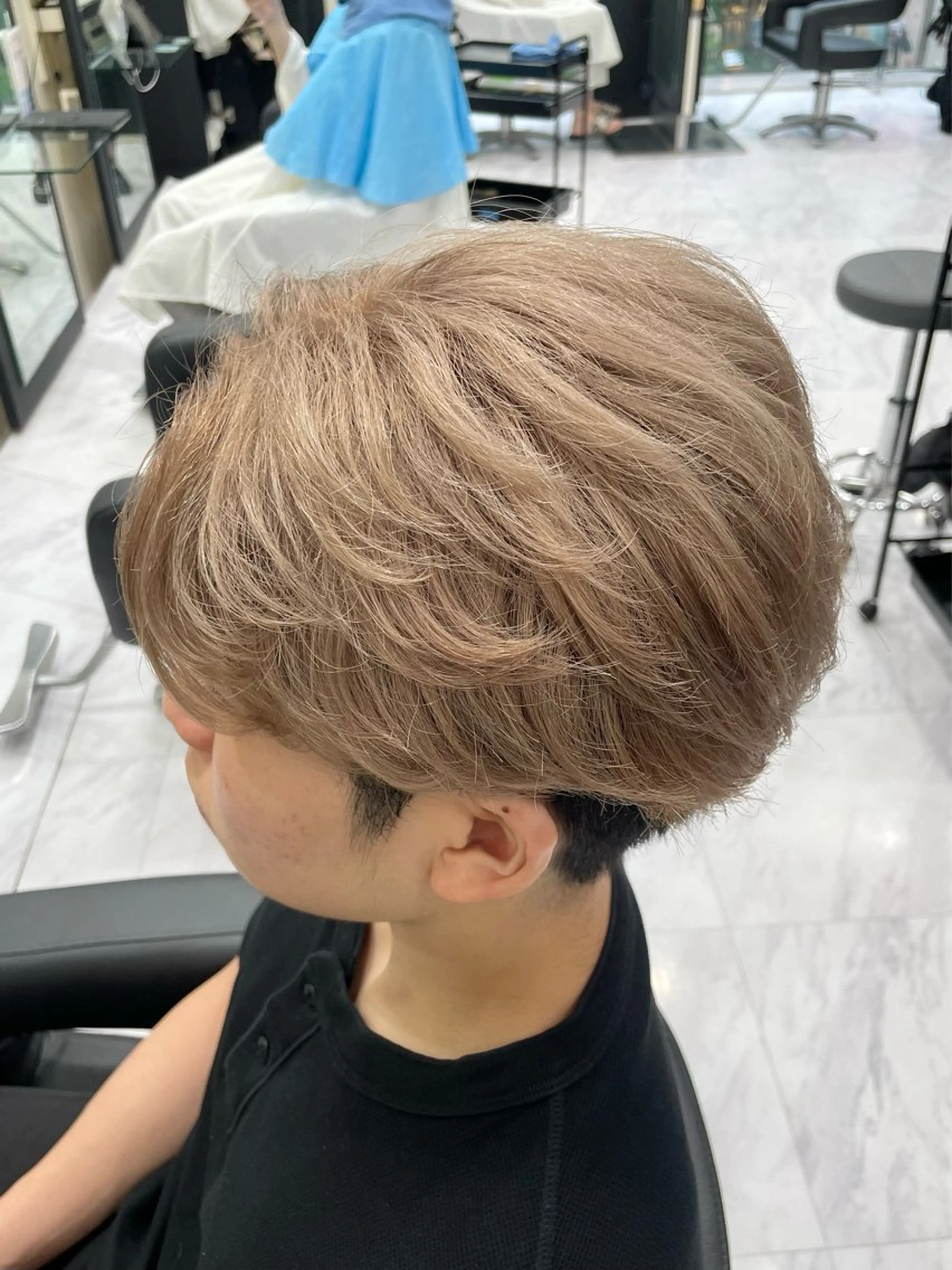 カラー メンズ ベージュカラー ミルクティーベージュ 🍒KUMAGAI 🍒のヘアスタイル