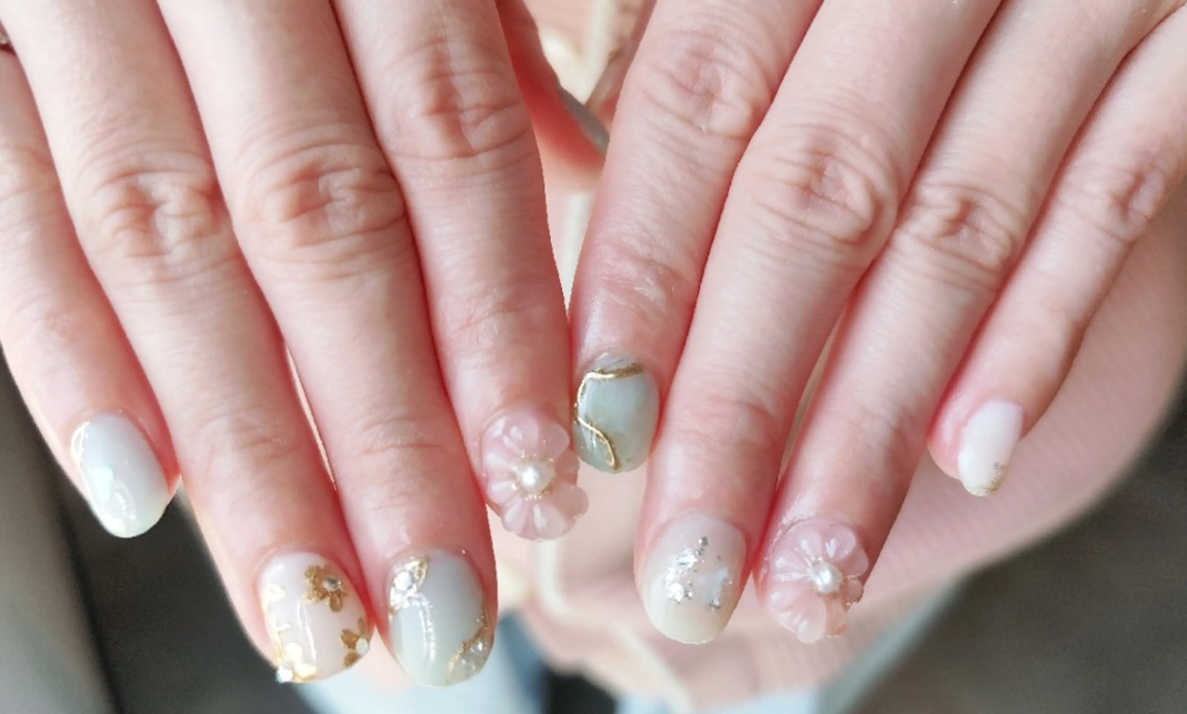 ネイル ぷっくりネイル 春ネイル ハンドネイル carol nailのネイルデザイン