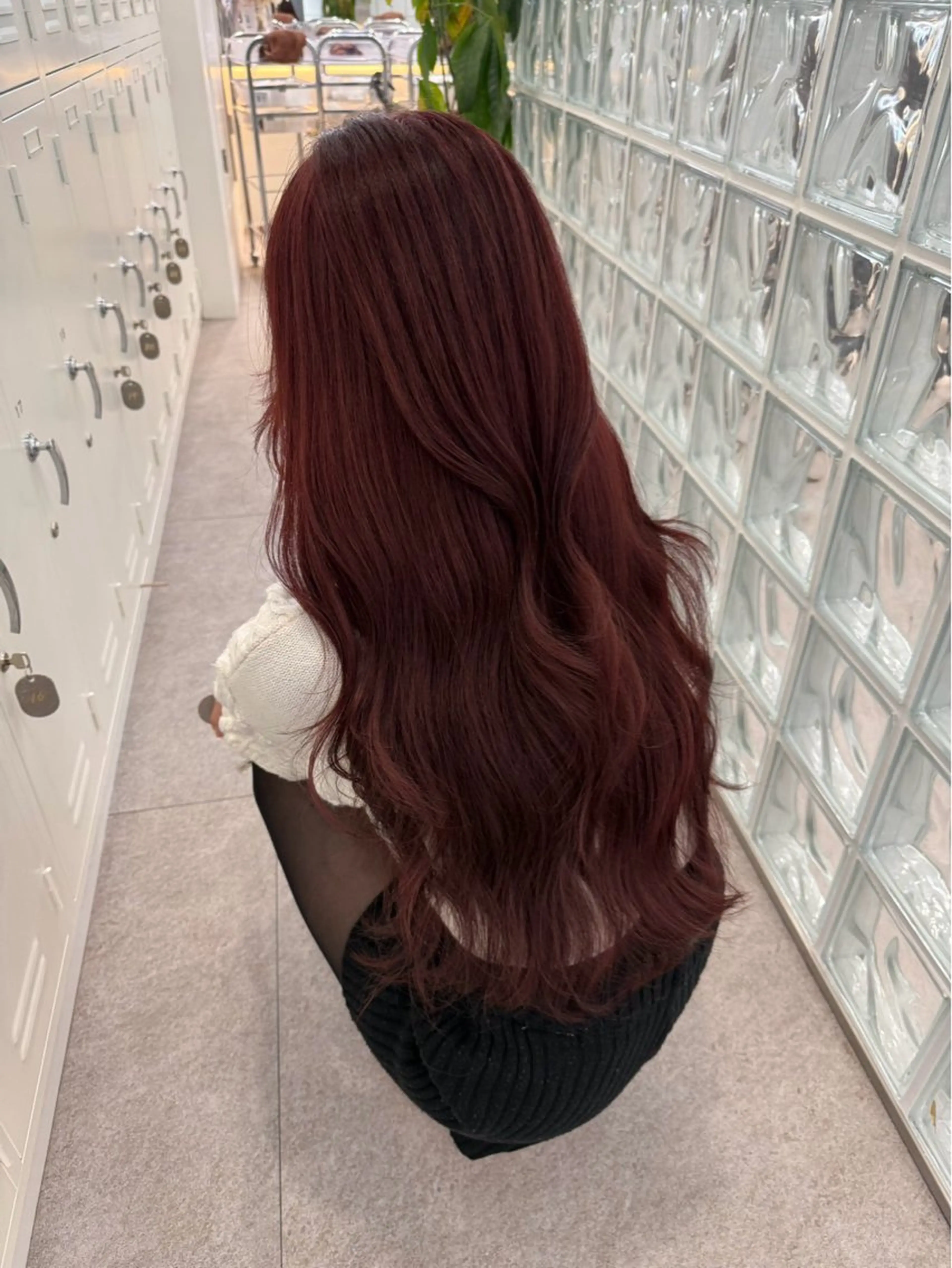 ロング カラー 透明感カラー 福田 花音のヘアスタイル