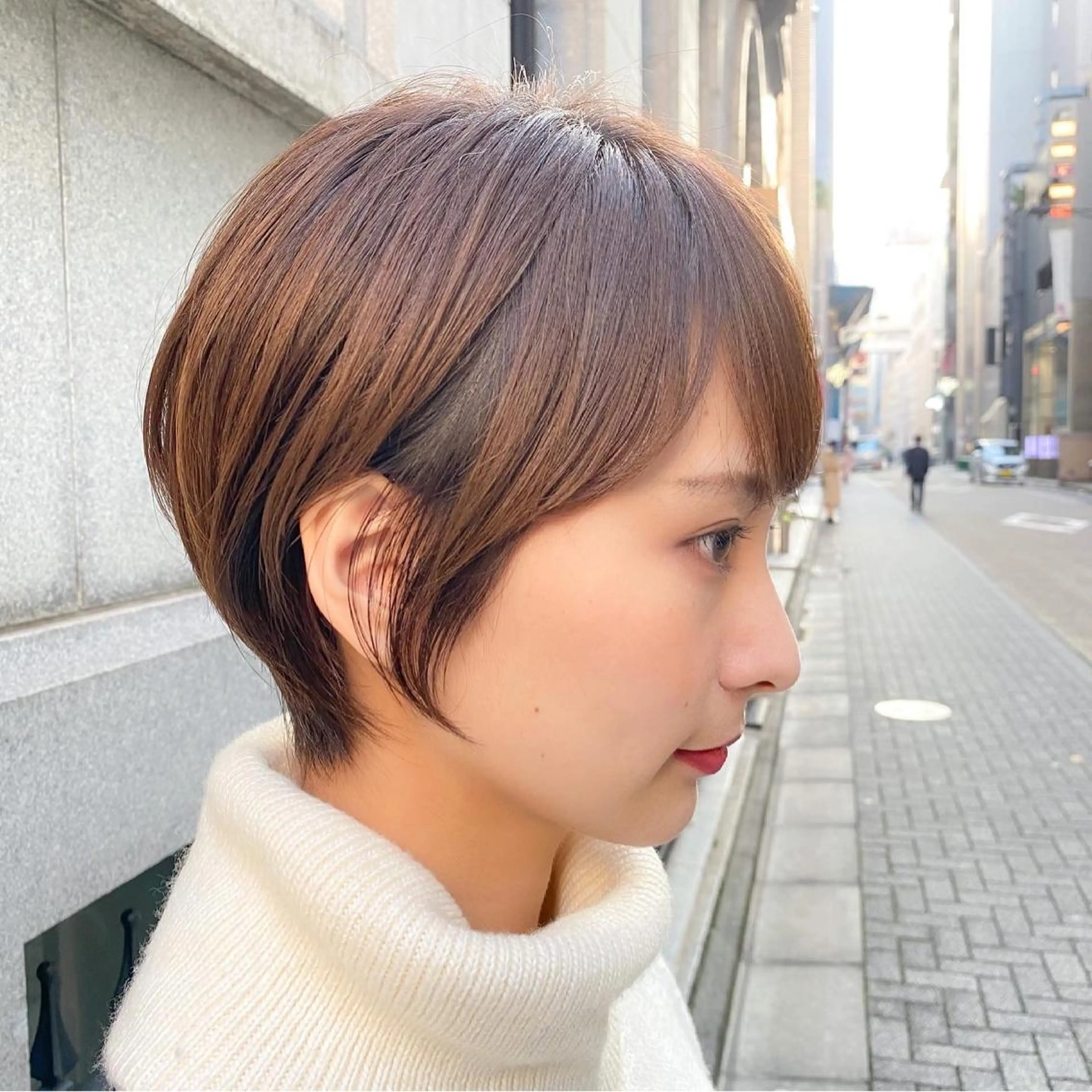 ミディアム カラー カット ヘアカラー トリートメント 🇰🇷韓国レイヤー 錦糸町【北山謙三】のヘアスタイル