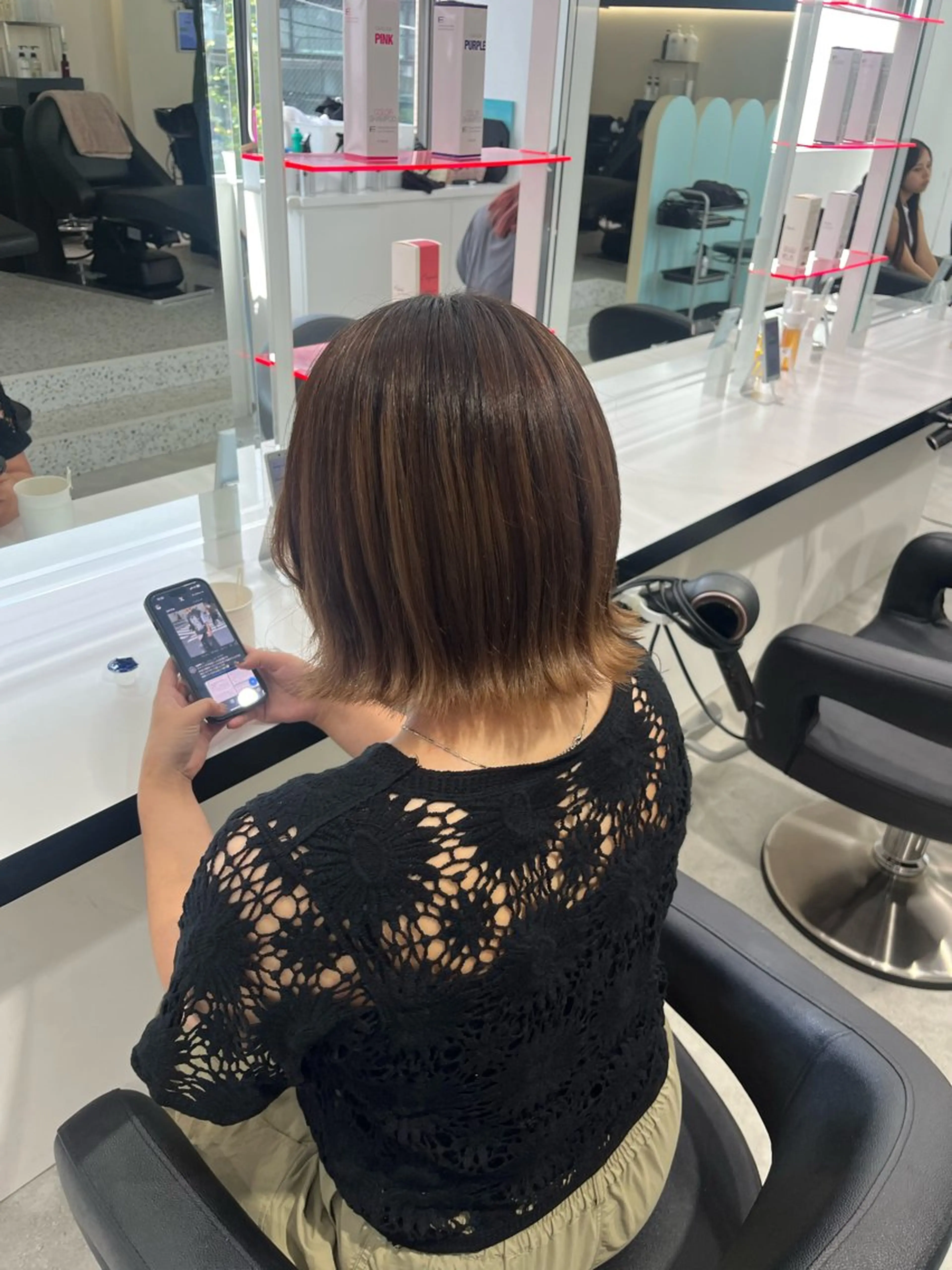 ショート カラー みう/仙台/暖色/ 艶髪/顔周りカット/のヘアスタイル