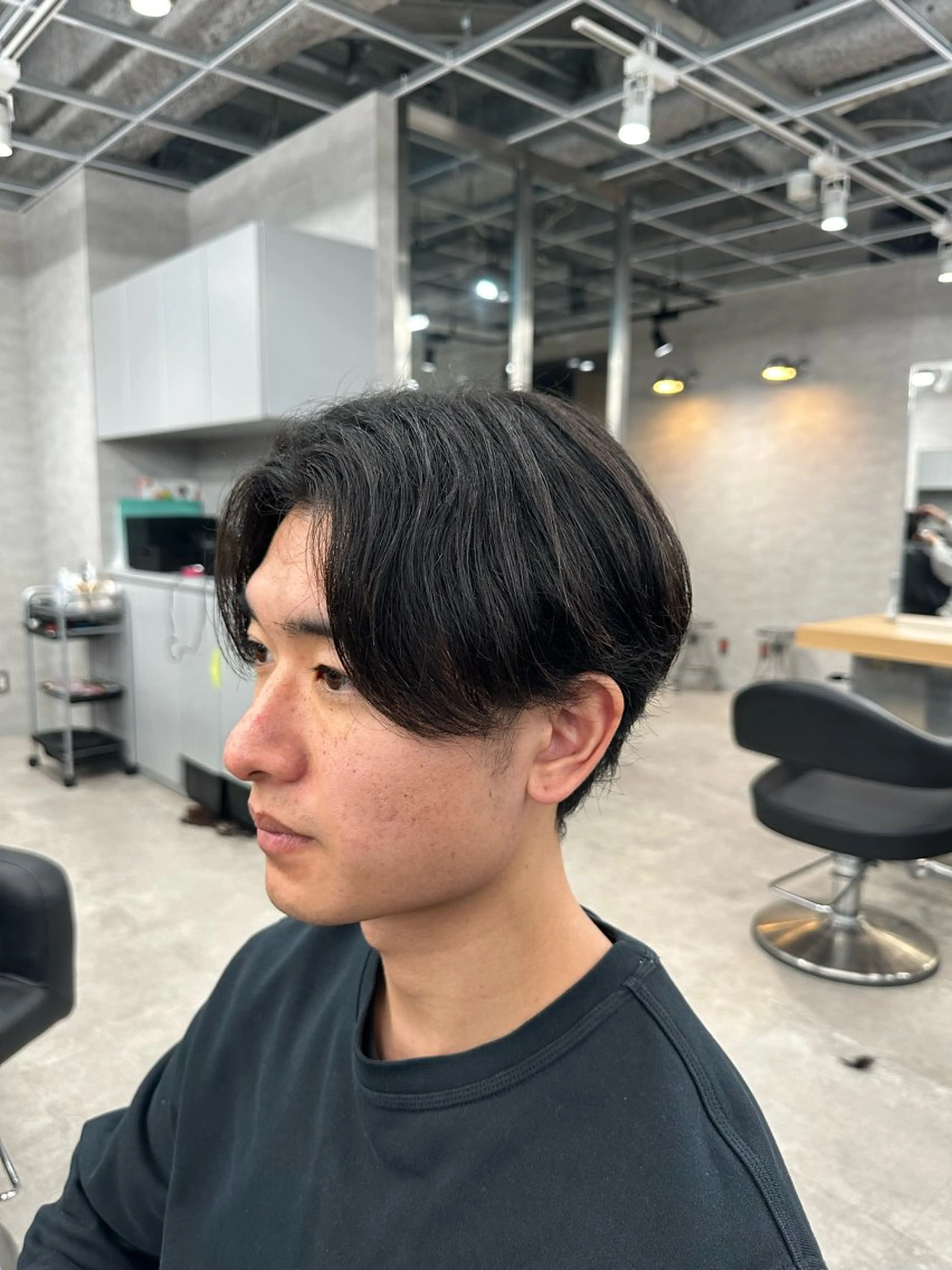 ショート メンズ センターパート 【パーマ率90%】 サエキカズマのヘアスタイル