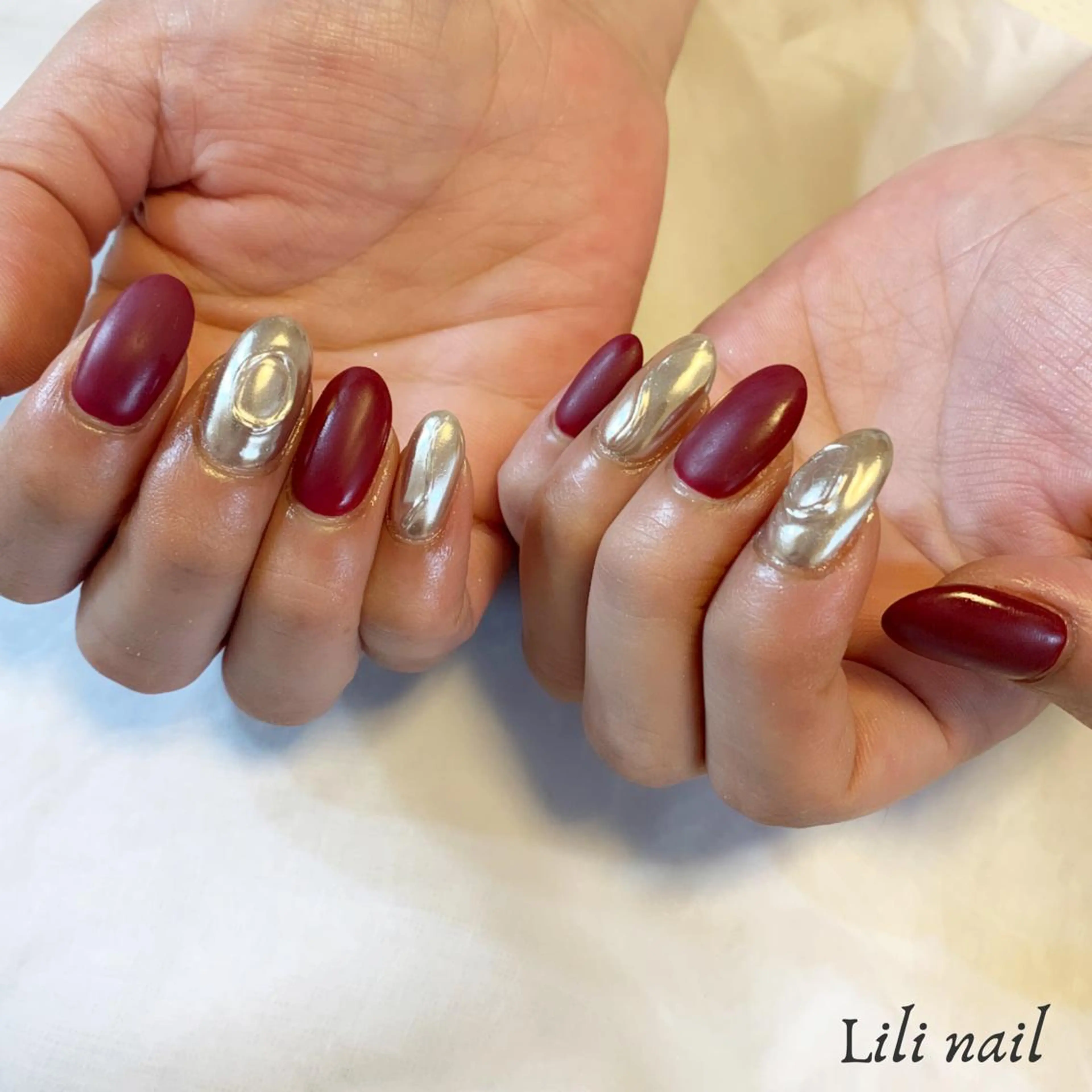 ネイル アートネイル マットネイル 持ち込み ハンドネイル Lilibeauty salonのネイルデザイン