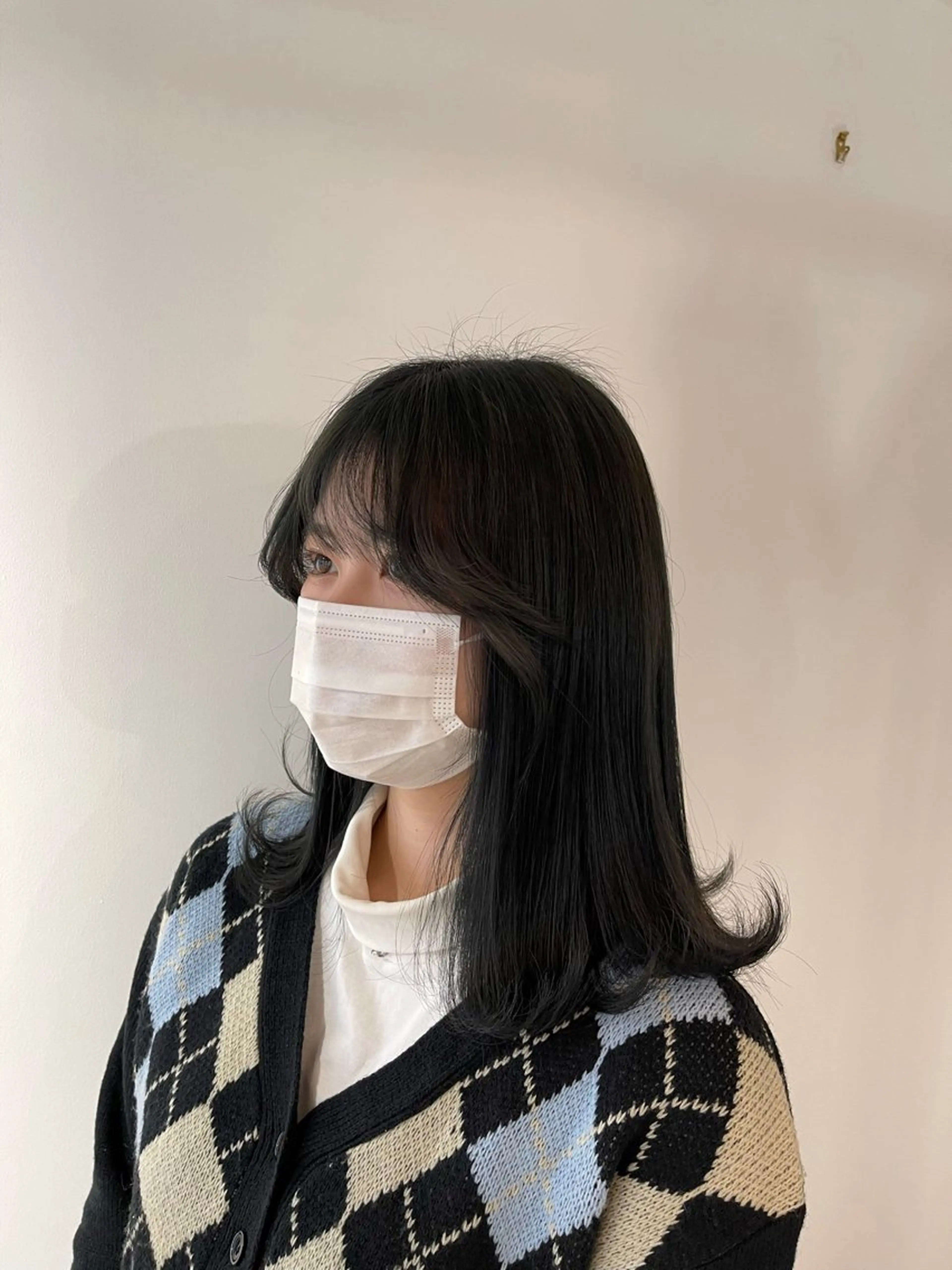 カラー ベージュカラー ブリーチ ブリーチなしカラー オリーブベージュ ヘアカラー ボブ/レイヤー /河内温太のヘアスタイル