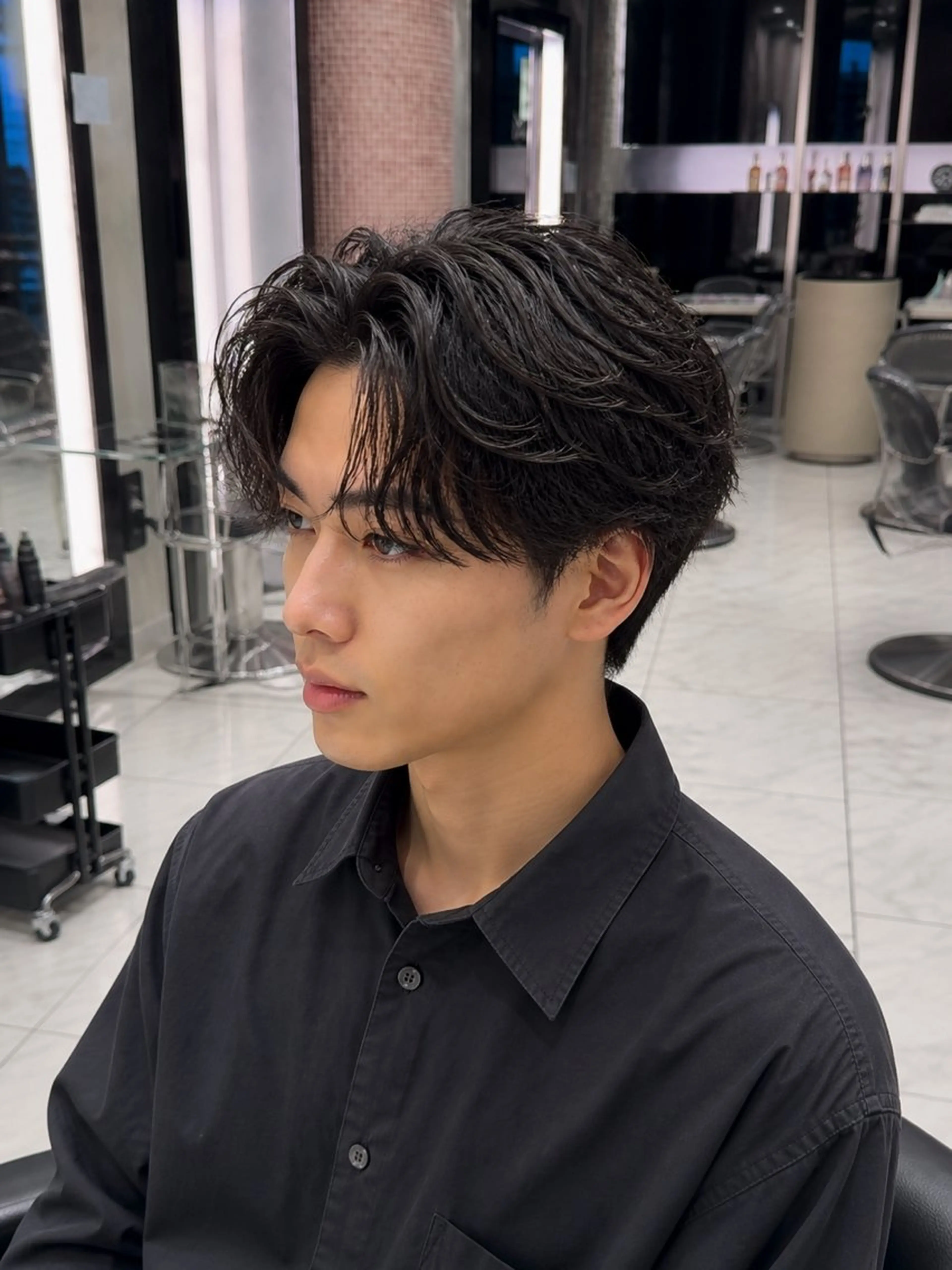 メンズ カット パーマ 🎸大人メンズ｜ パーマ特化ren🎸のヘアスタイル