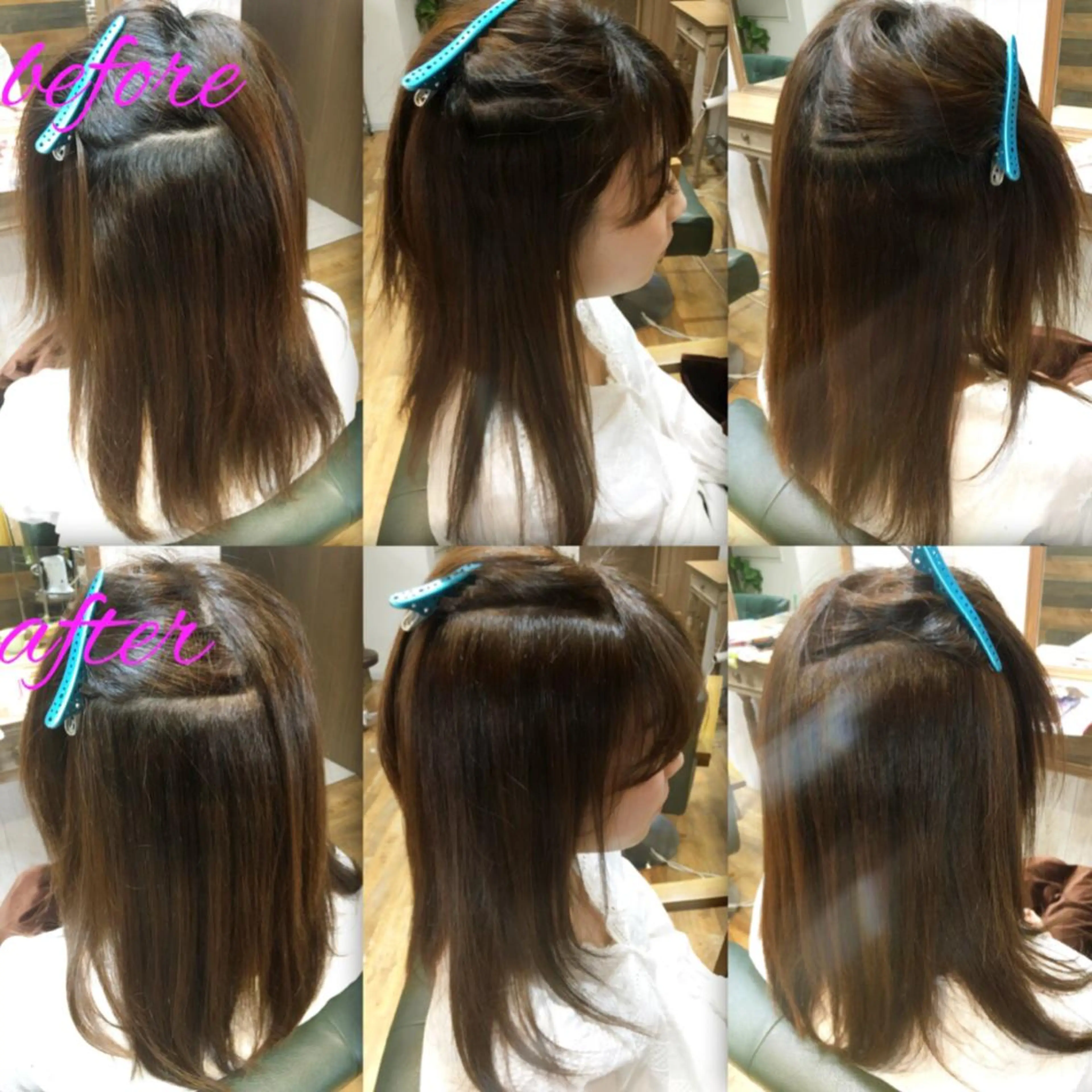 セミロング カラー パーマ イルミナカラー ストレートパーマ カット ヘアカラー 縮毛矯正 トリートメント ブリーチ縮毛矯正/ デサキ ショウヘイのヘアスタイル