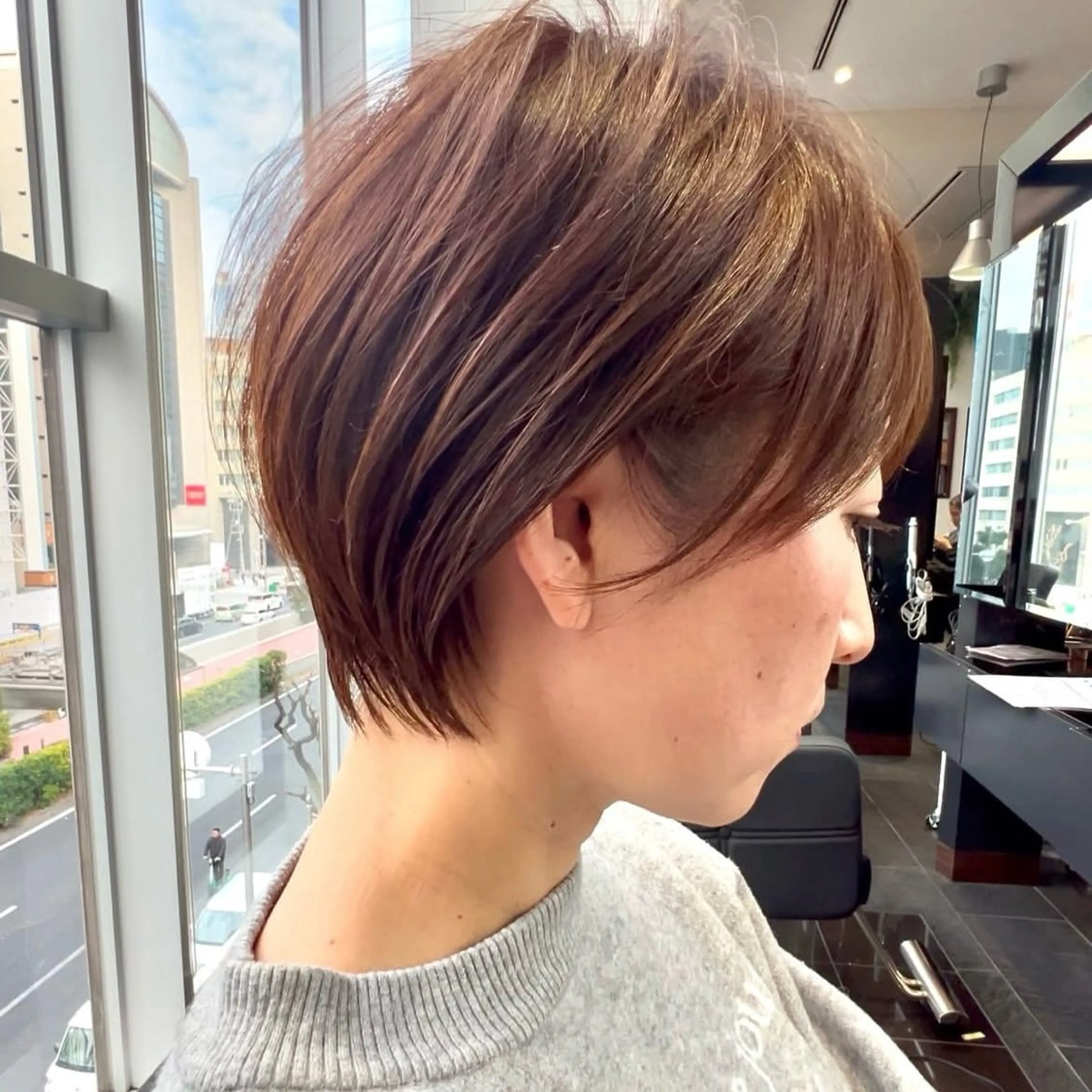 ショート カット ヘアカラー トリートメント ヘアセット ショート上手い人/ 東京/銀座/なかじのヘアスタイル