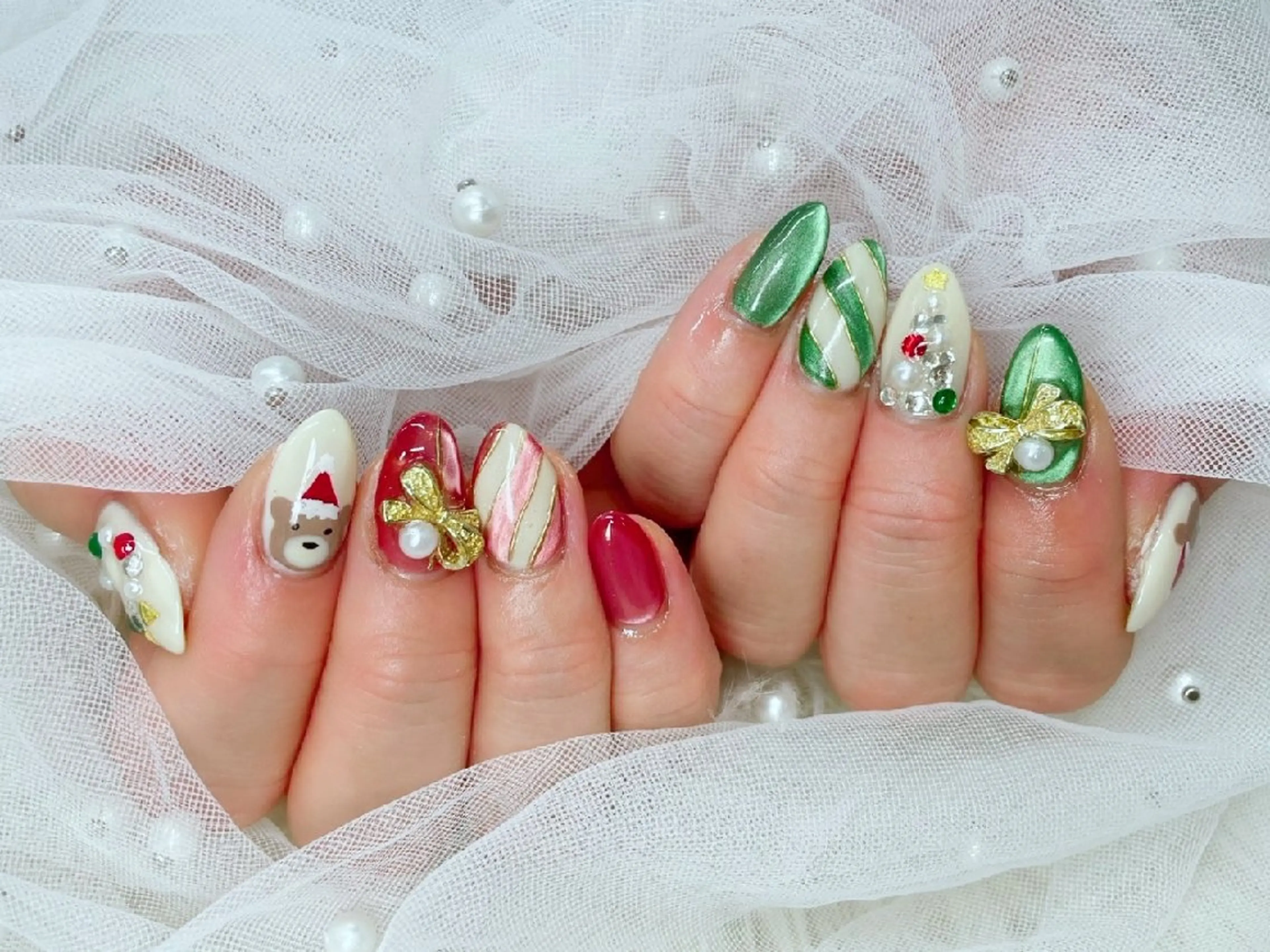ネイル チークネイル 長さ出し フラッシュネイル フレンチネイル ジェルネイル Chouette Nailのネイルデザイン